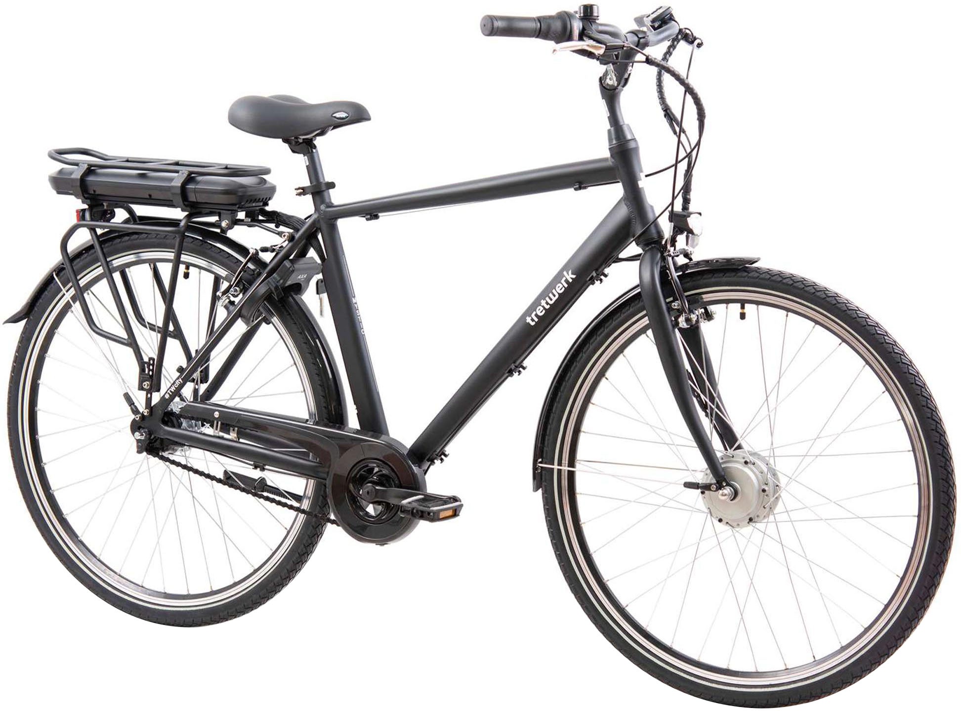 Tretwerk E-Bike "Mystic", 7 Gang, Frontmotor 250 W, Pedelec, Elektrofahrrad für Damen u. Herren