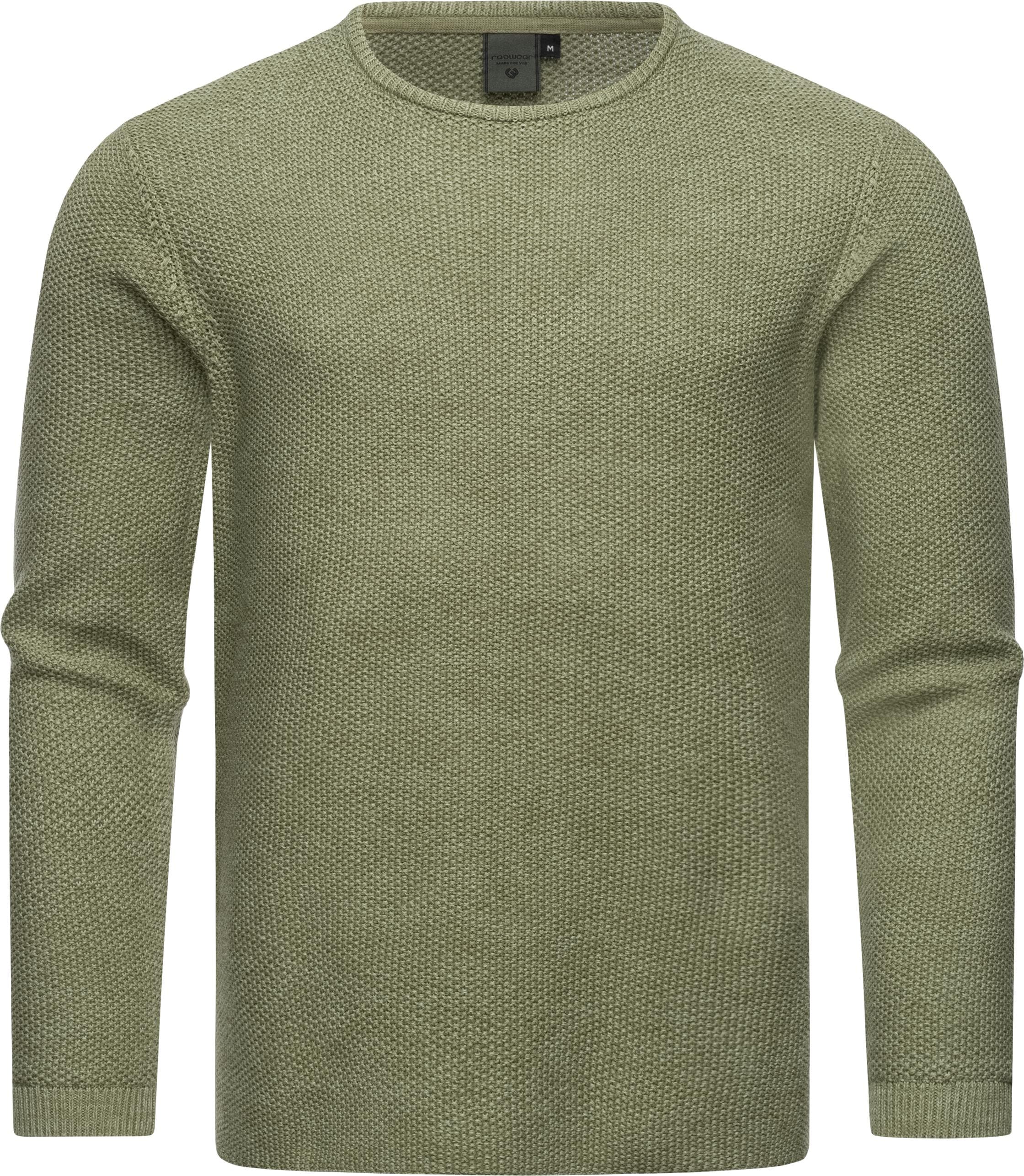 Ragwear Strickpullover "Knitson", stylischer Herren Sweatpullover mit Rippbündchen