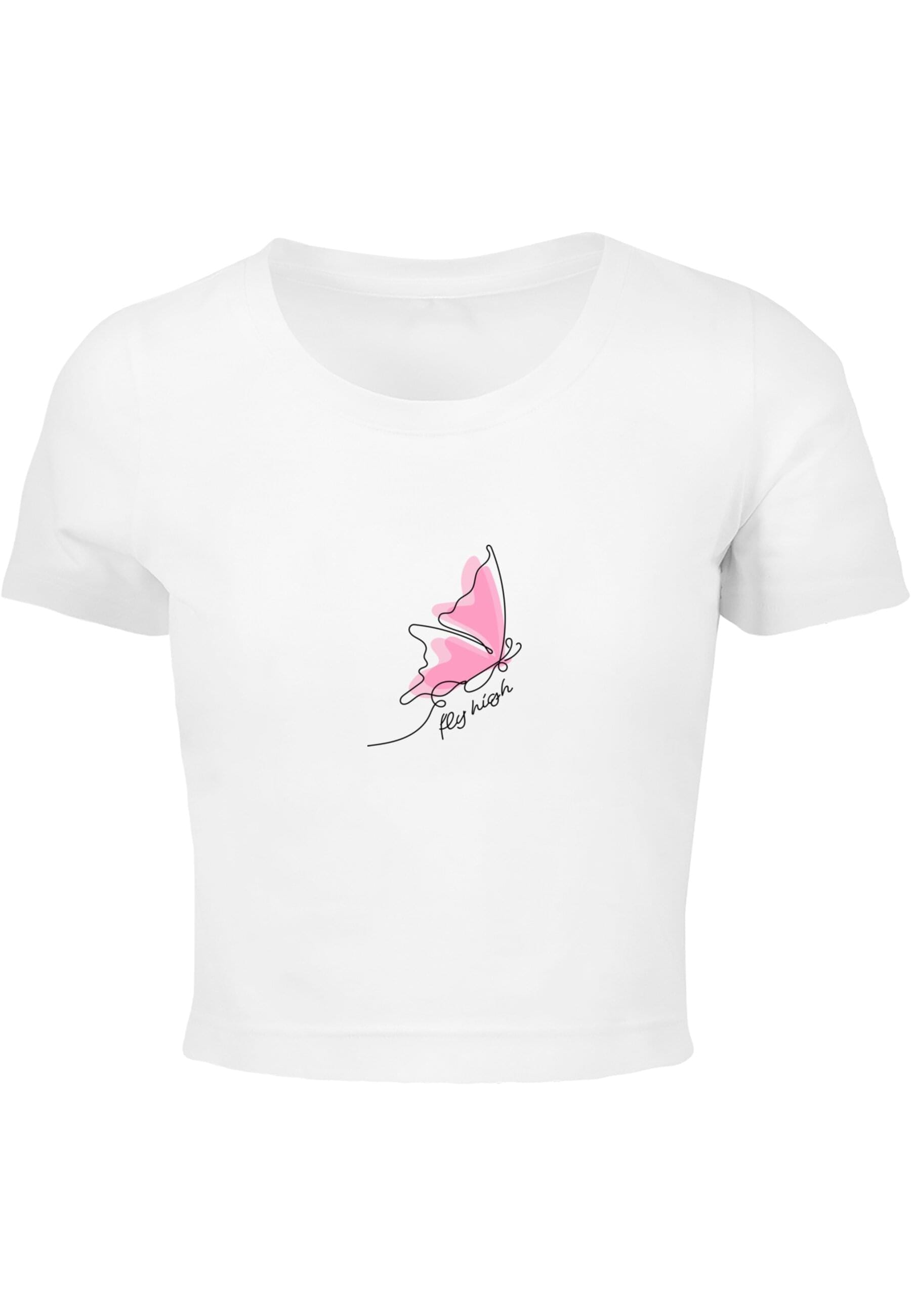 Merchcode T-Shirt »Merchcode Damen Ladies Fly High Cropped Tee«, (1 tlg.)