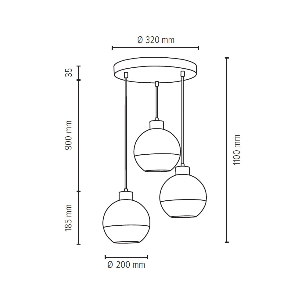 SPOT Light Hängeleuchte, aus aus Glas BAUR »FRESH«, | flammig-flammig, Pendelleuchte 3 Beton, Schirme halbsatinierte echtem