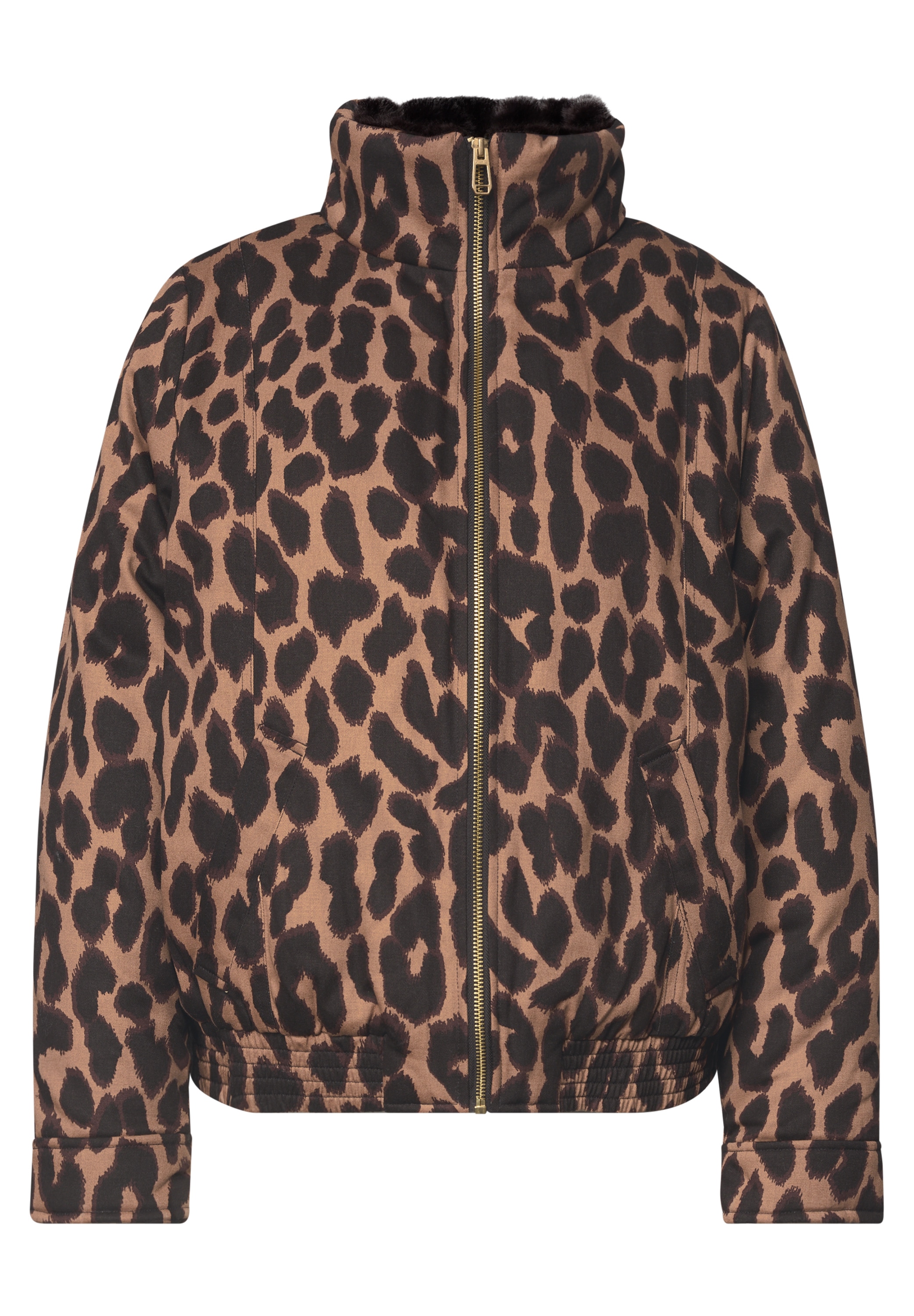 STREET ONE STUDIO Kurzjacke ohne Kapuze mit Leomuster
