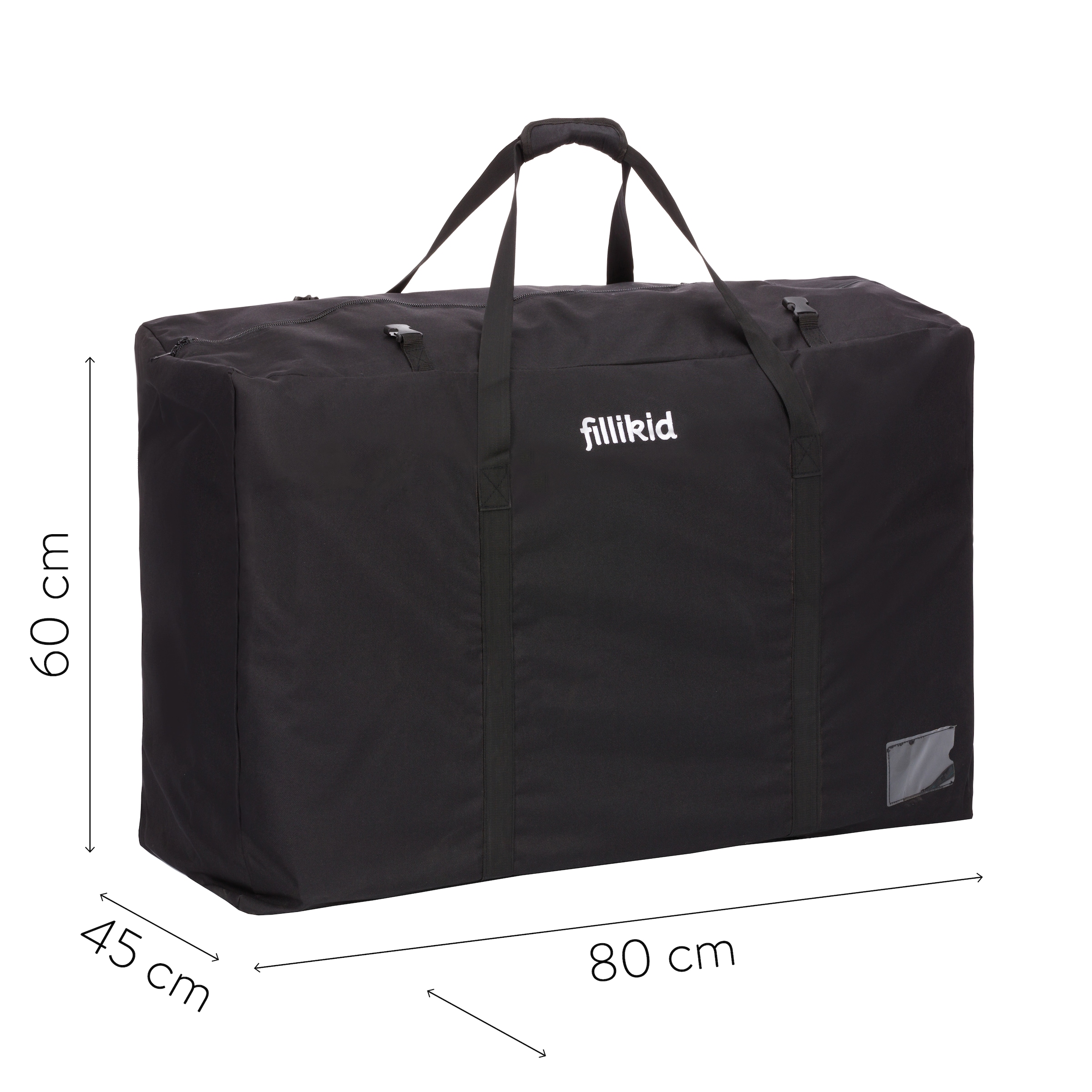 Fillikid Kinderwagen-Transporttasche »BIG 80x60x45 cm, schwarz«