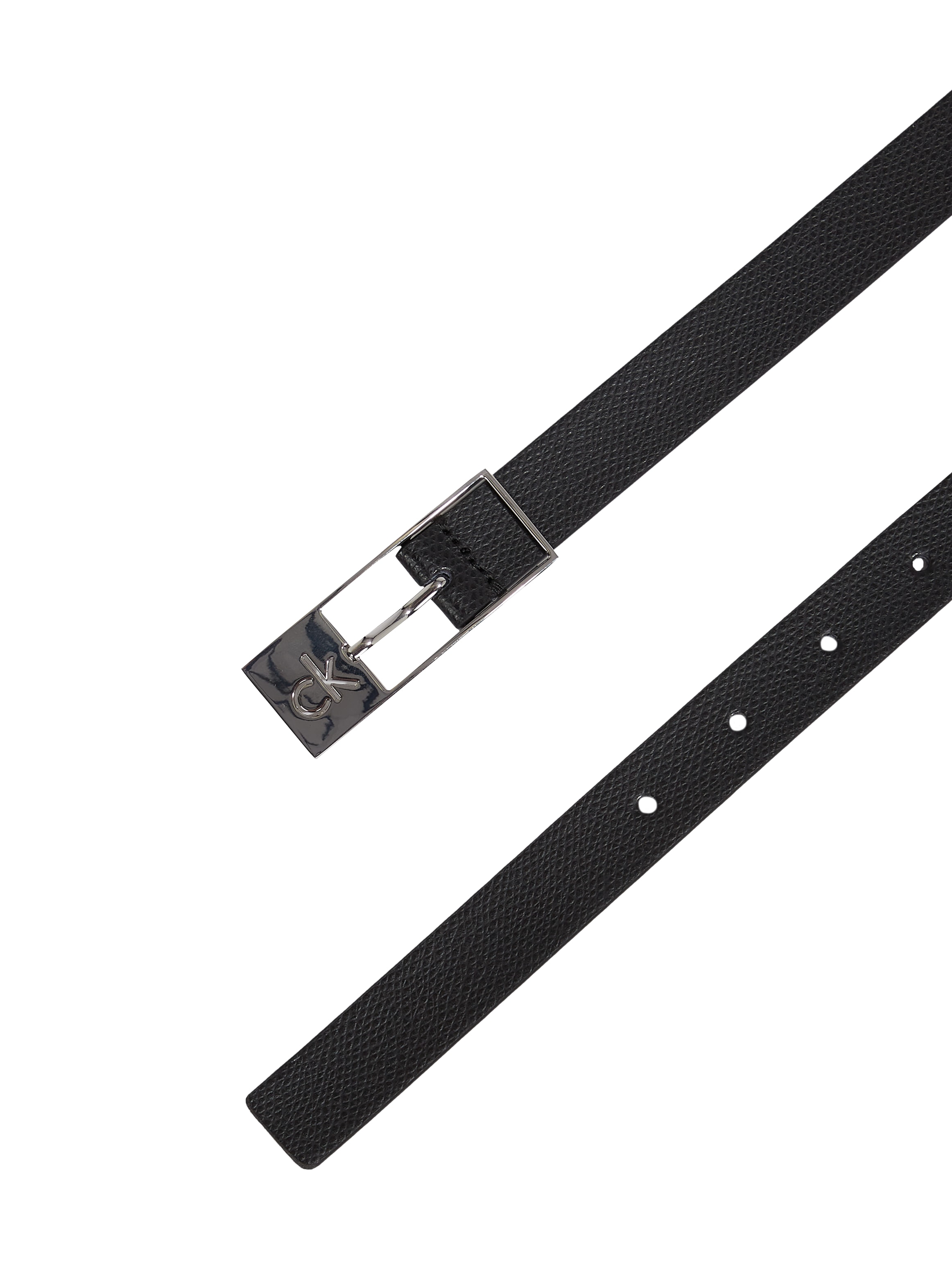 Calvin Klein Ledergürtel "CK CUT SQUARE BUCKLE 2.0 CAVIAR", Logoprägung, Ei günstig online kaufen