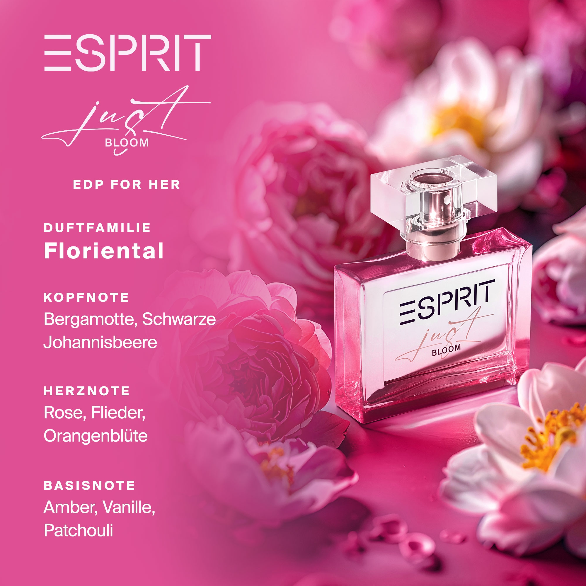 Esprit Eau de Parfum »ESPRIT JUST BLOOM for her EdP 20 ml« , 