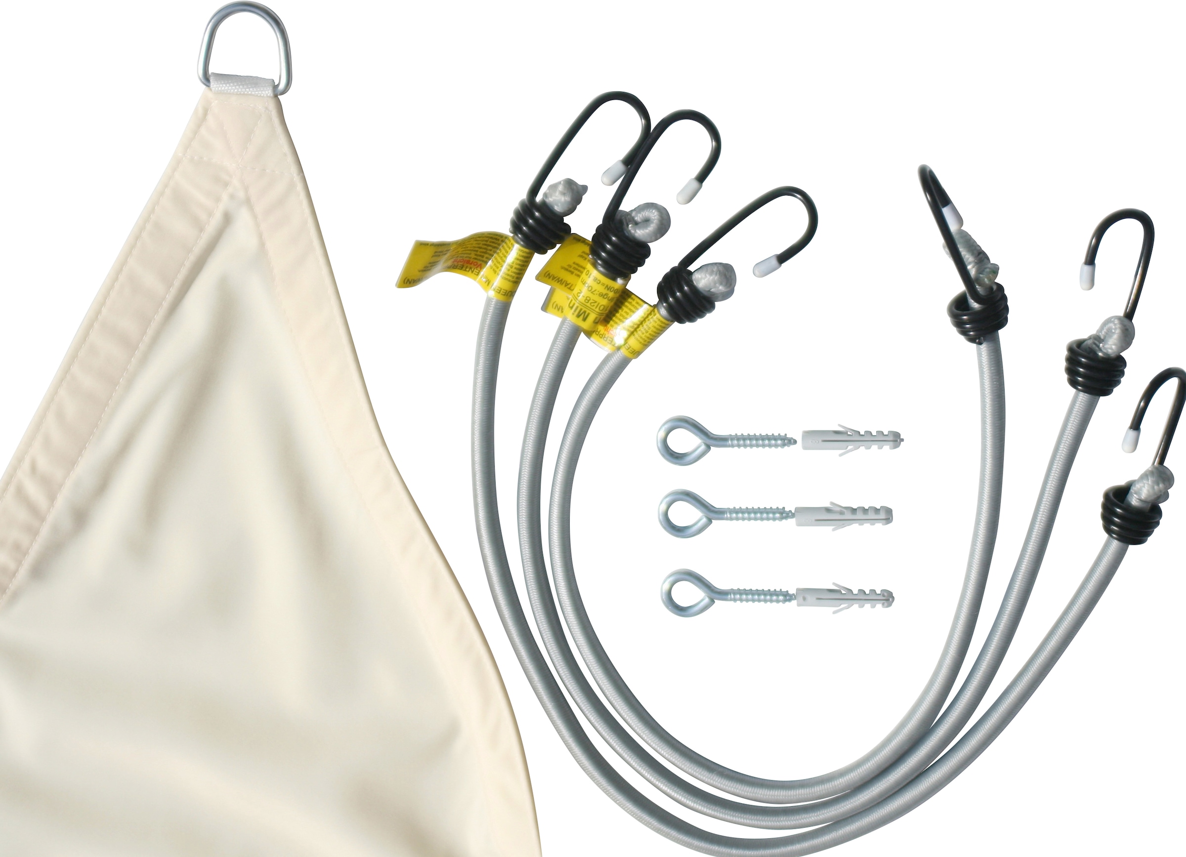 Floracord Sonnensegel B: 360 cm, cremeweiß