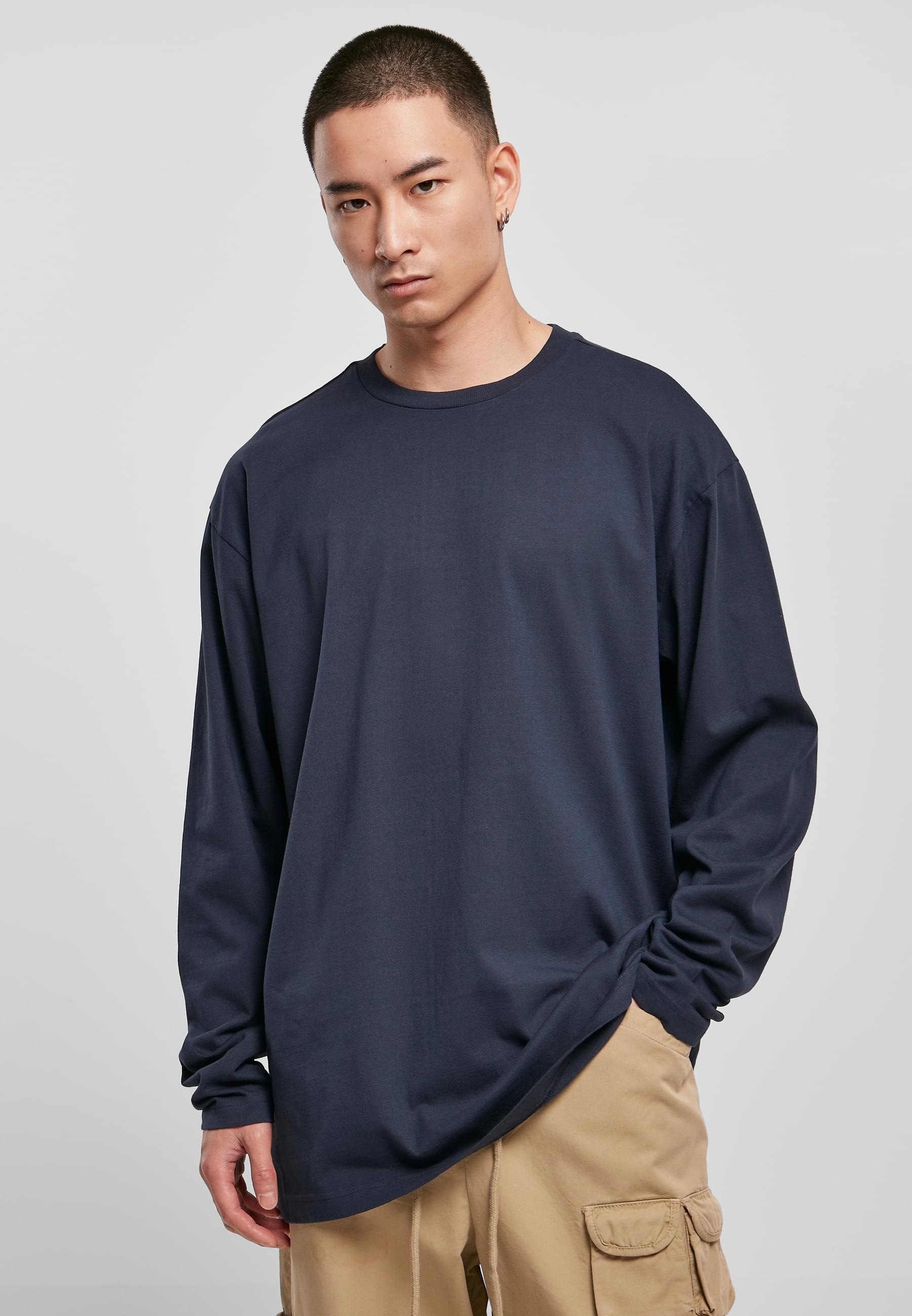 URBAN CLASSICS T-Shirt »Urban Classics Herren Heavy Oversized Garment Dye Longsleeve«, (1 tlg.)