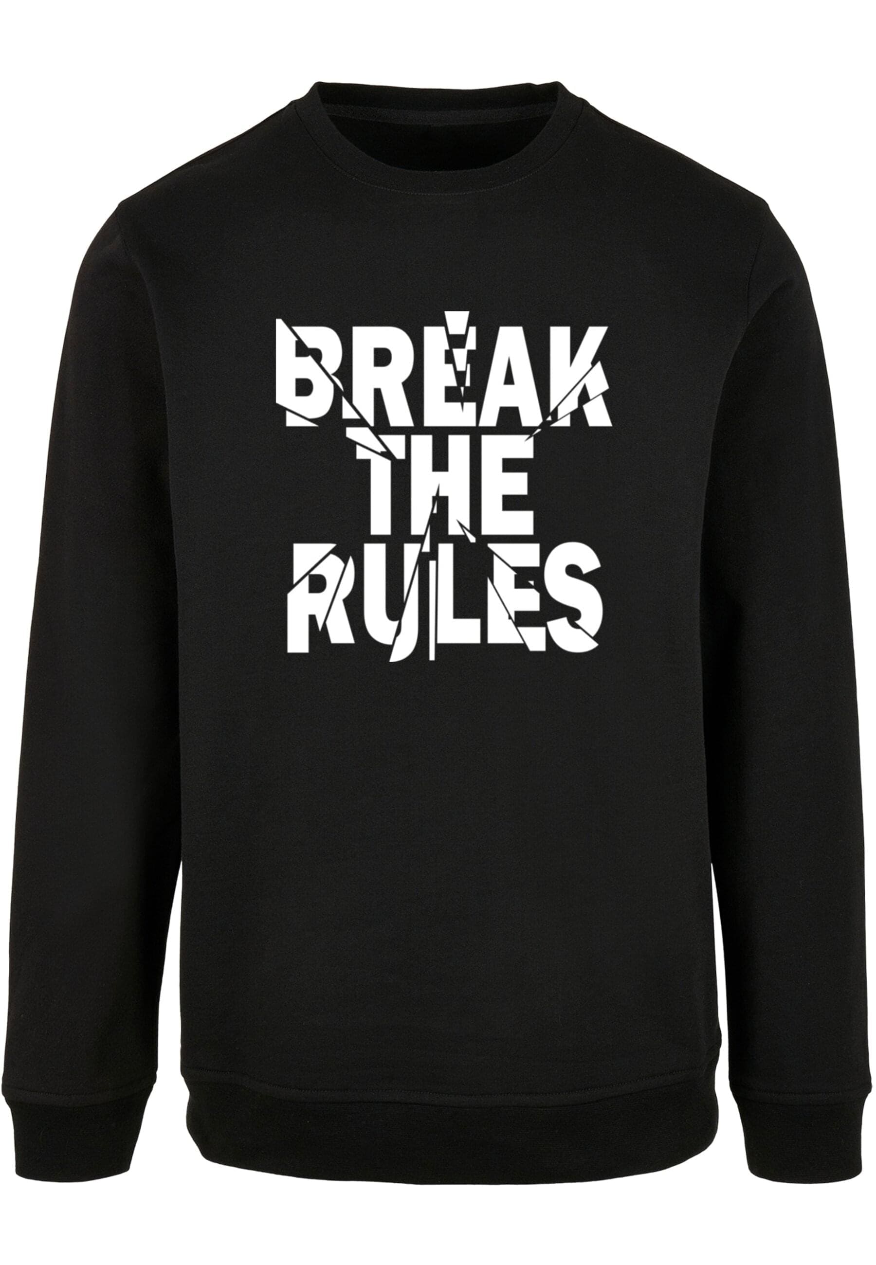 Merchcode Rundhalspullover "Merchcode Herren Break The Rules 2 Basic Crewne günstig online kaufen