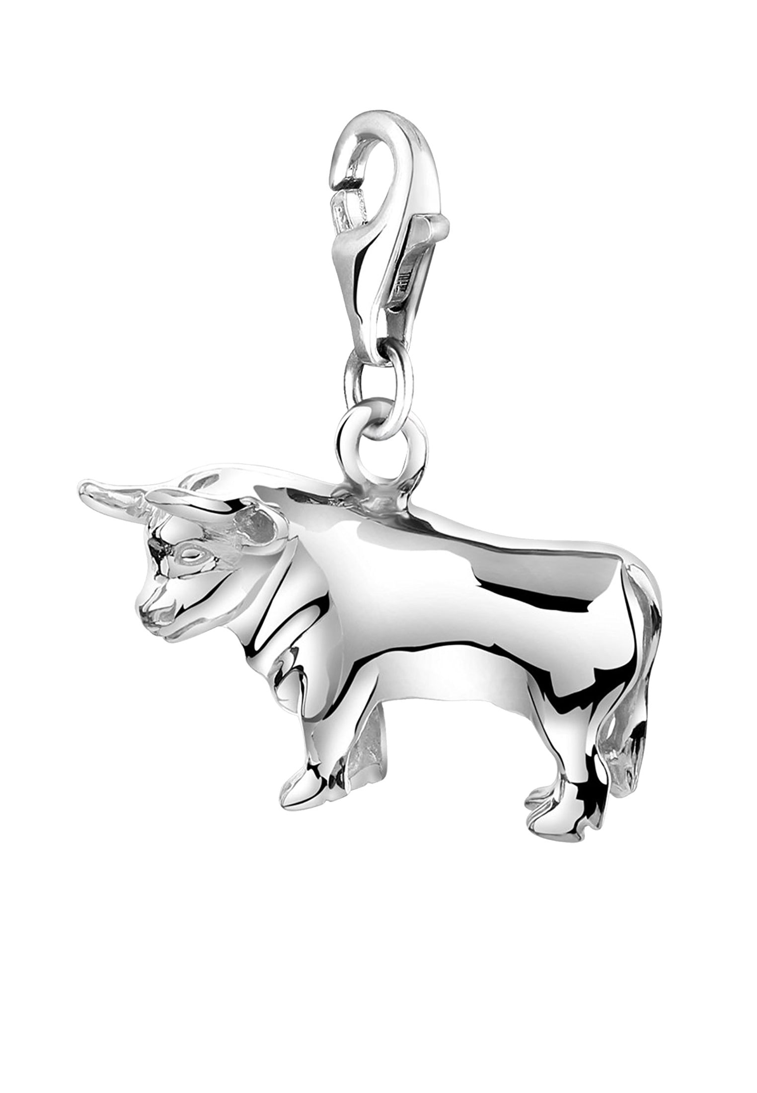 Nenalina Charm-Einhänger »Anhänger Sternzeichen Stier Taurus 925 Silber«