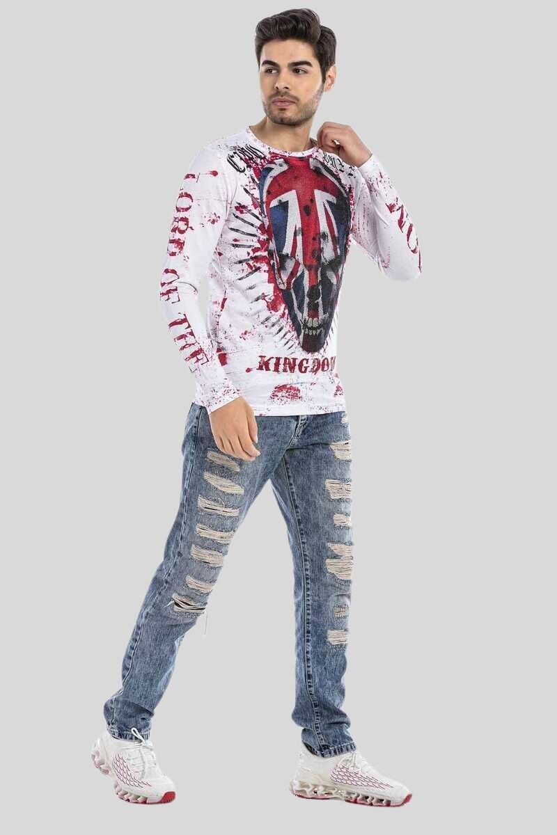 Cipo & Baxx T-Shirt »Sweatshirts«, mit Allover-Print