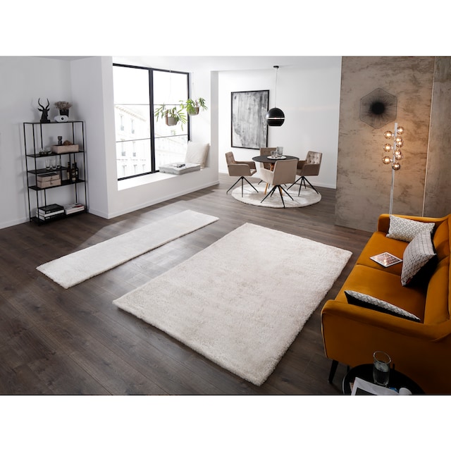 Bruno Banani Hochflor-Teppich »Dana«, rechteckig, uni, weich, Mikrofaser  Teppiche, Wohnzimmer, Schlafzimmer, Esszimmer | BAUR