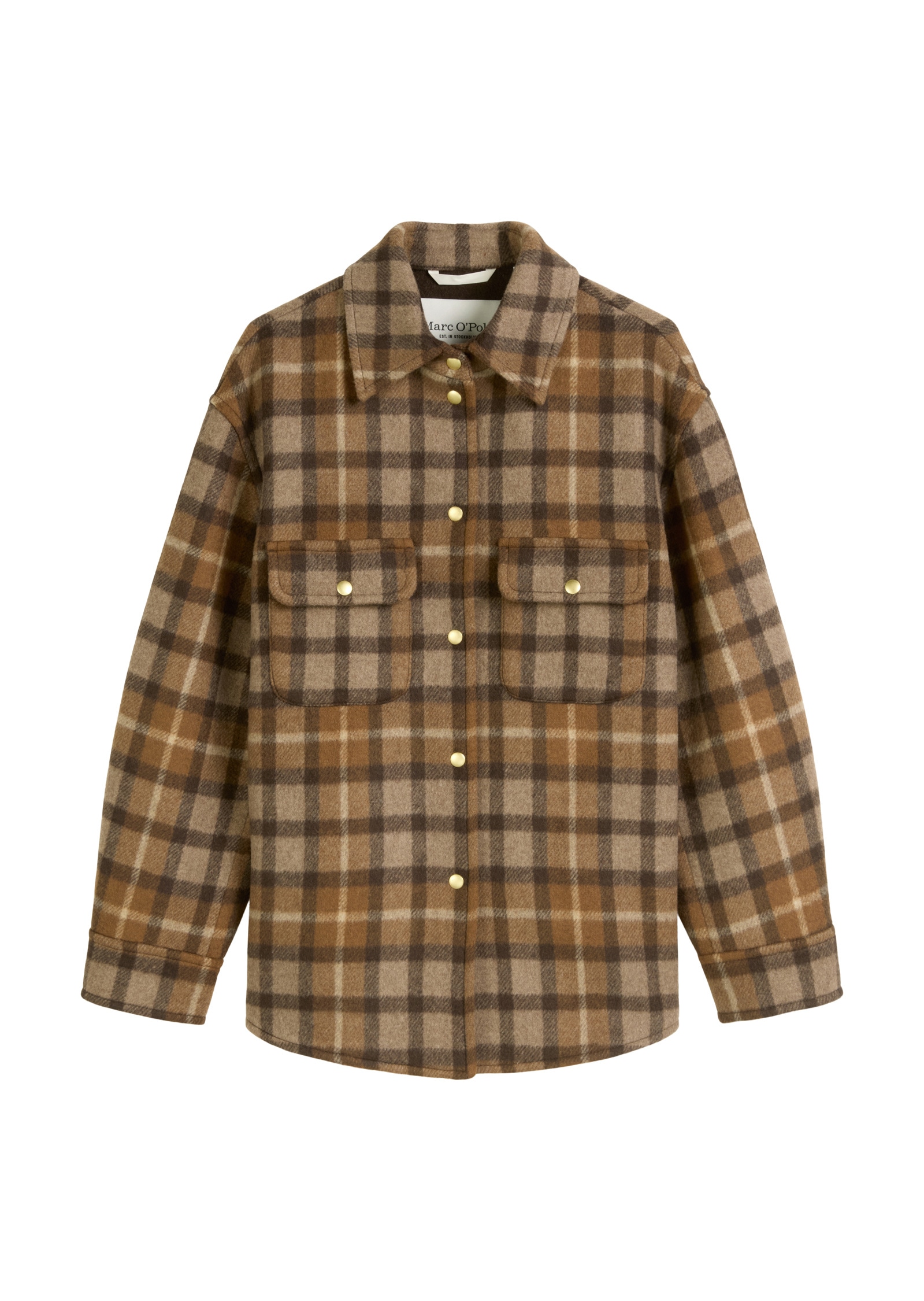 Marc O'Polo Outdoorjacke »aus italienischem Wolle-Mix«, ohne Kapuze