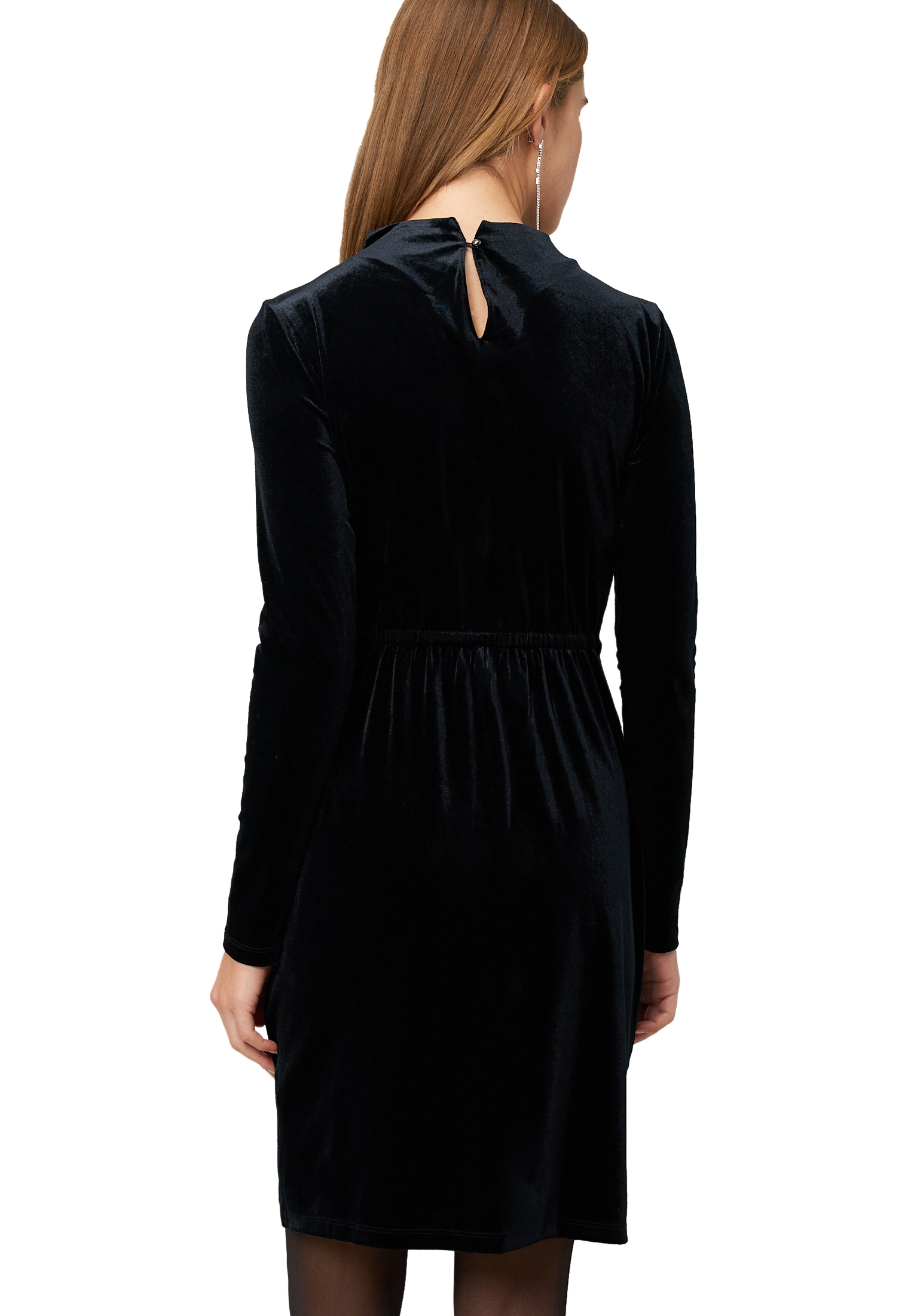 Zero Samtkleid »Damen mit Stehkragen« Ohne Tasche drapiert /gerafft