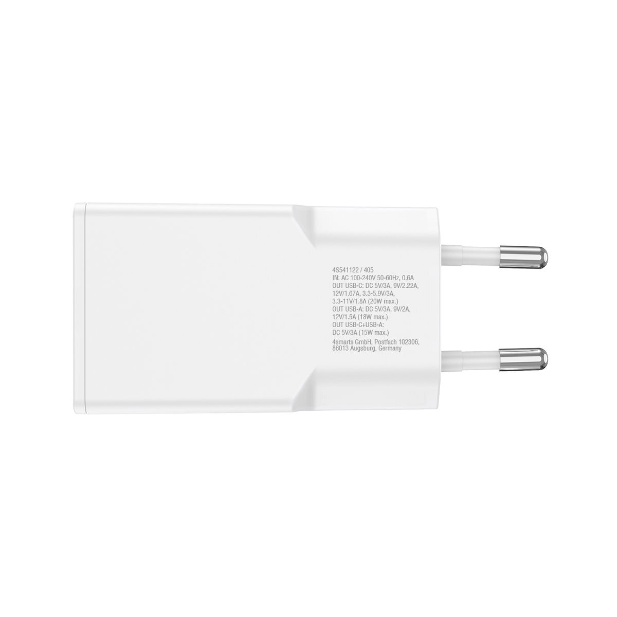 4smarts USB-Ladegerät »Netzladegerät PDPlug Slim Duos 30 W GaN 1C+1A«