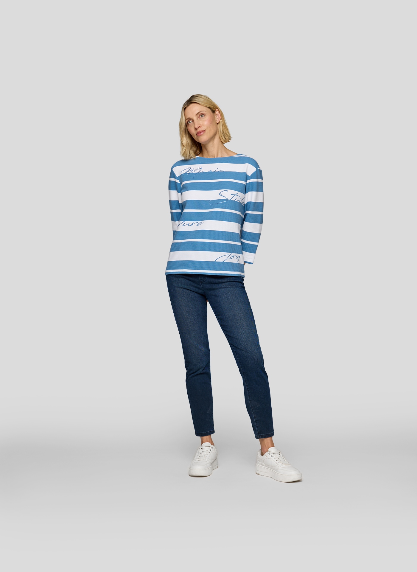 Rabe 3/4-Arm-Shirt, mit Schriftzug