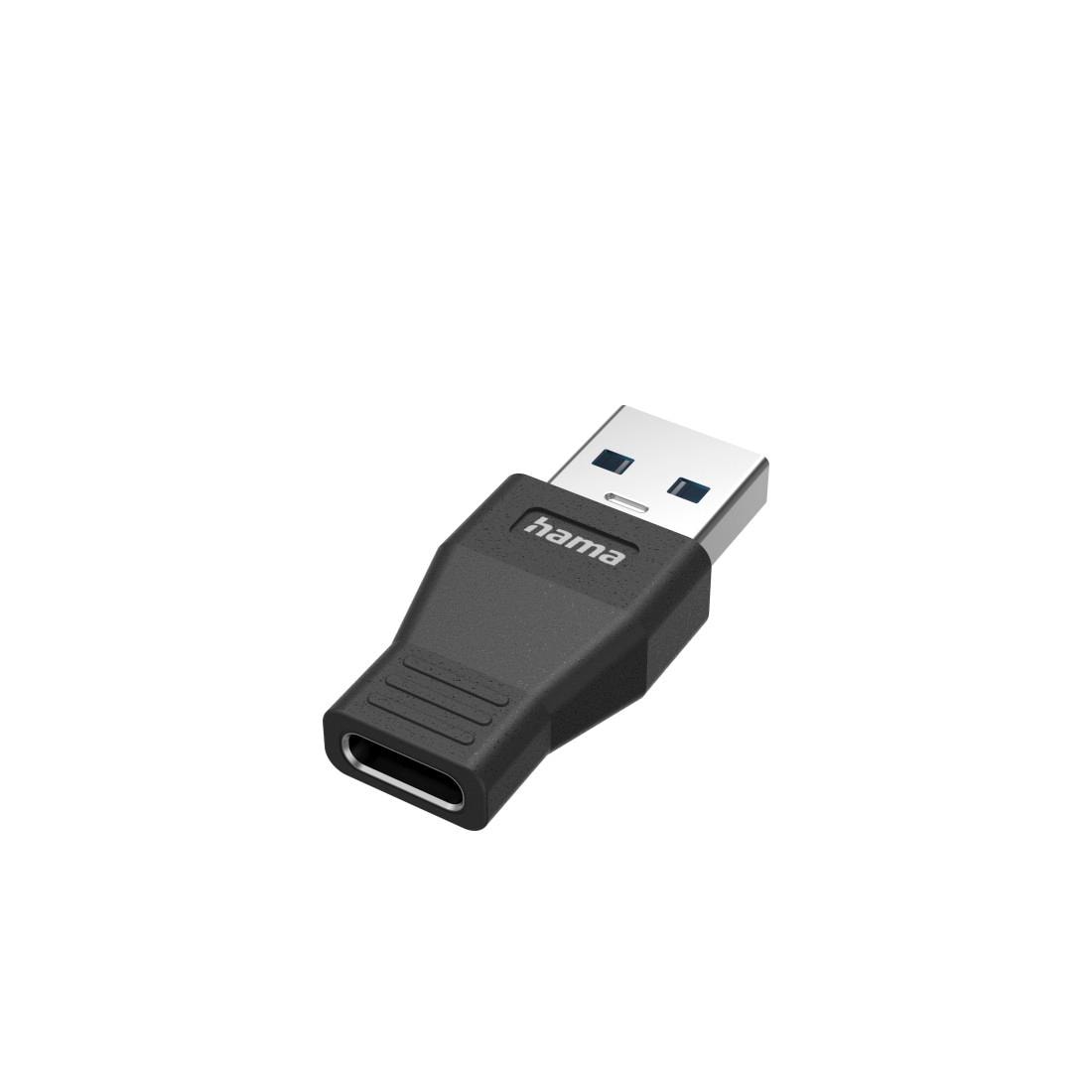 Hama USB-Adapter »USB-A-Stecker - USB-C-Buchse 3.2 5 Gbit/s USB A-Adapter auf USB-C«, USB Typ A zu USB-C