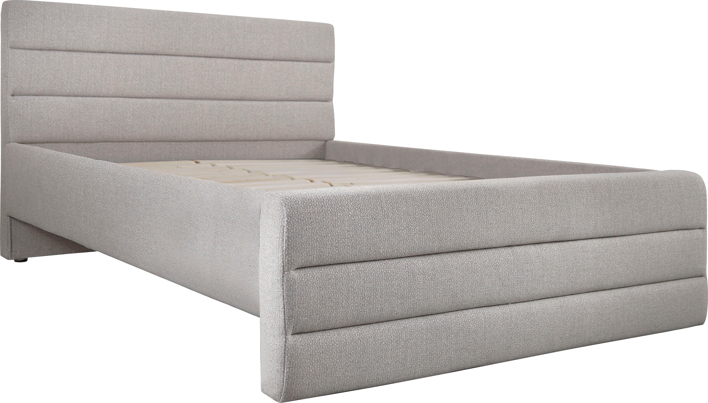 OTTO products Polsterbett »Merrit«, Quernaht im Kopf- und Fußteil, in 5 Breiten, auch in 220 cm Länge