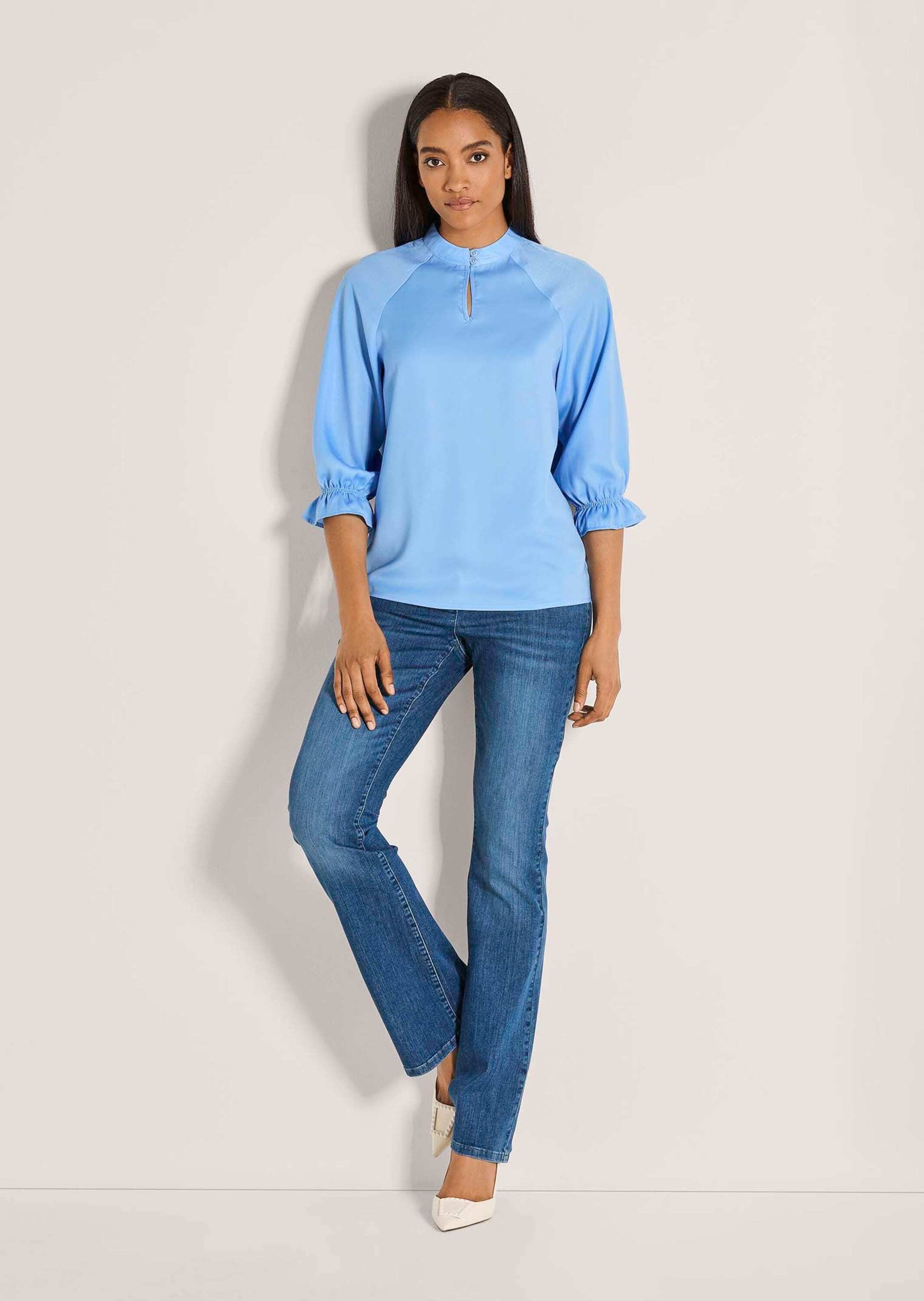 MADELEINE Langarmbluse "Bluse Elegante Damenbluse mit Stehkragen" günstig online kaufen