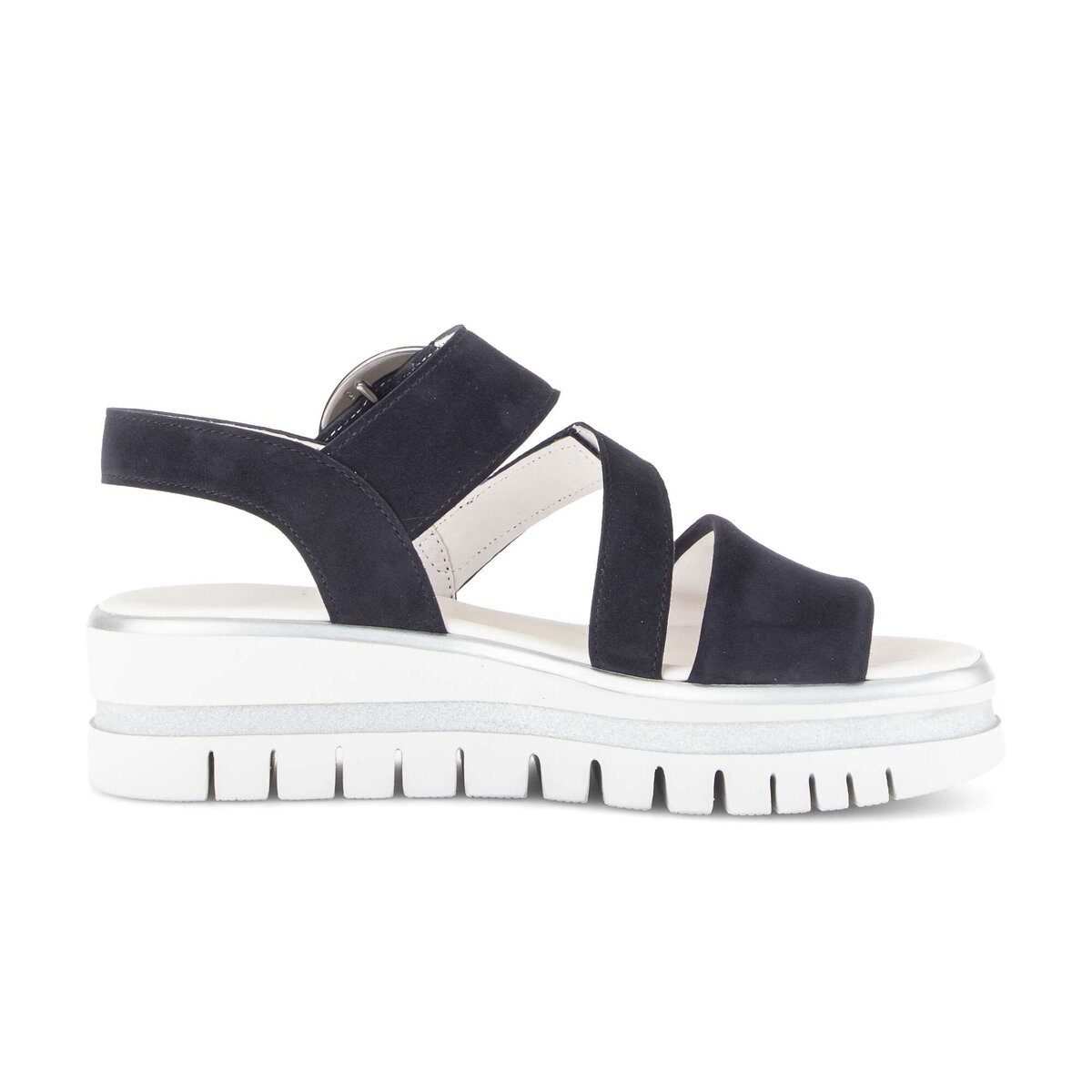Plateausandaletten GABOR "Plateau Sandale", Damen, Gr. 37, blau, Schuhe 4