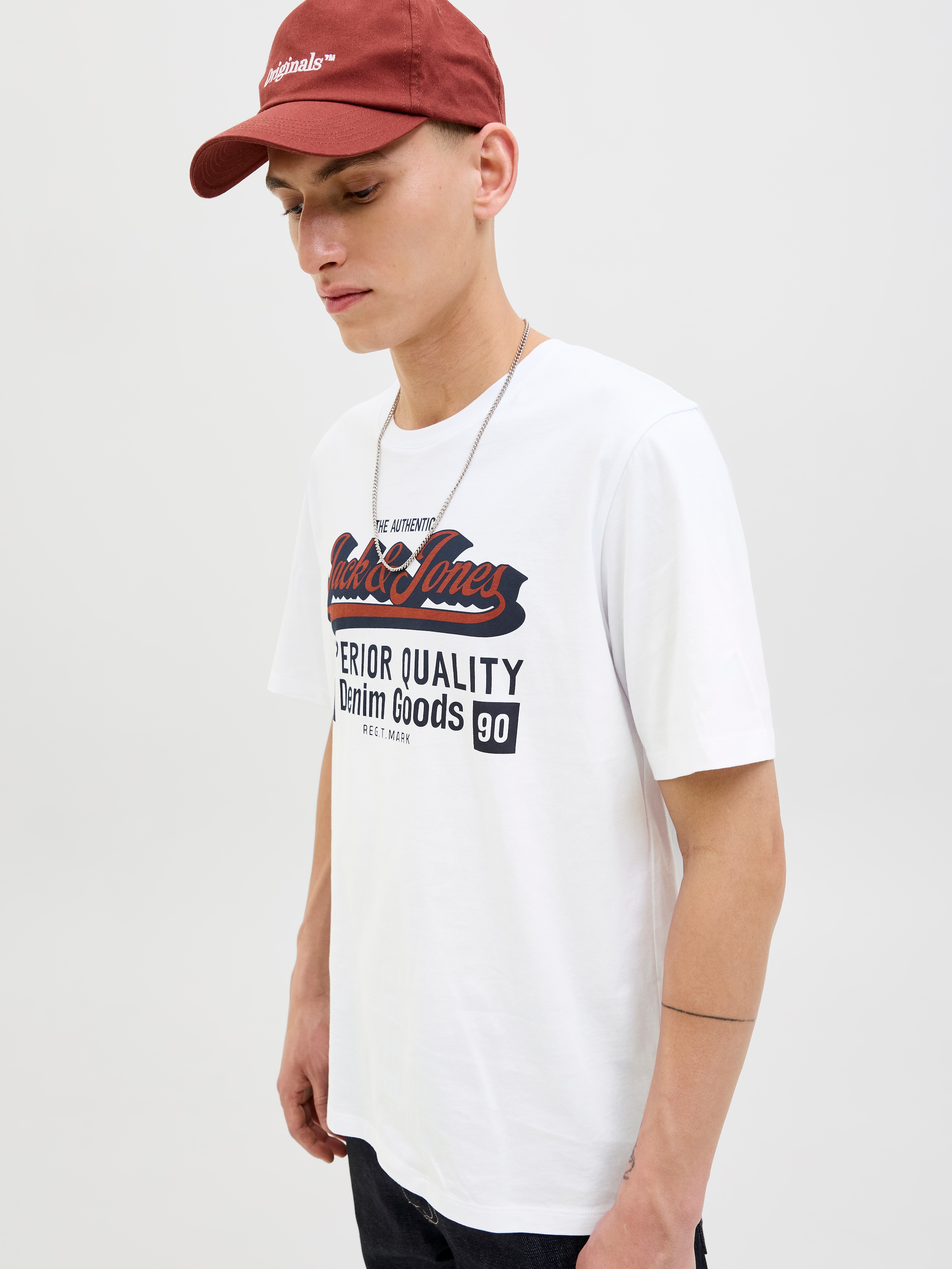 Jack & Jones Rundhalsshirt »JJELOGO TEE SS O-NECK 2 COL AW25 SN«