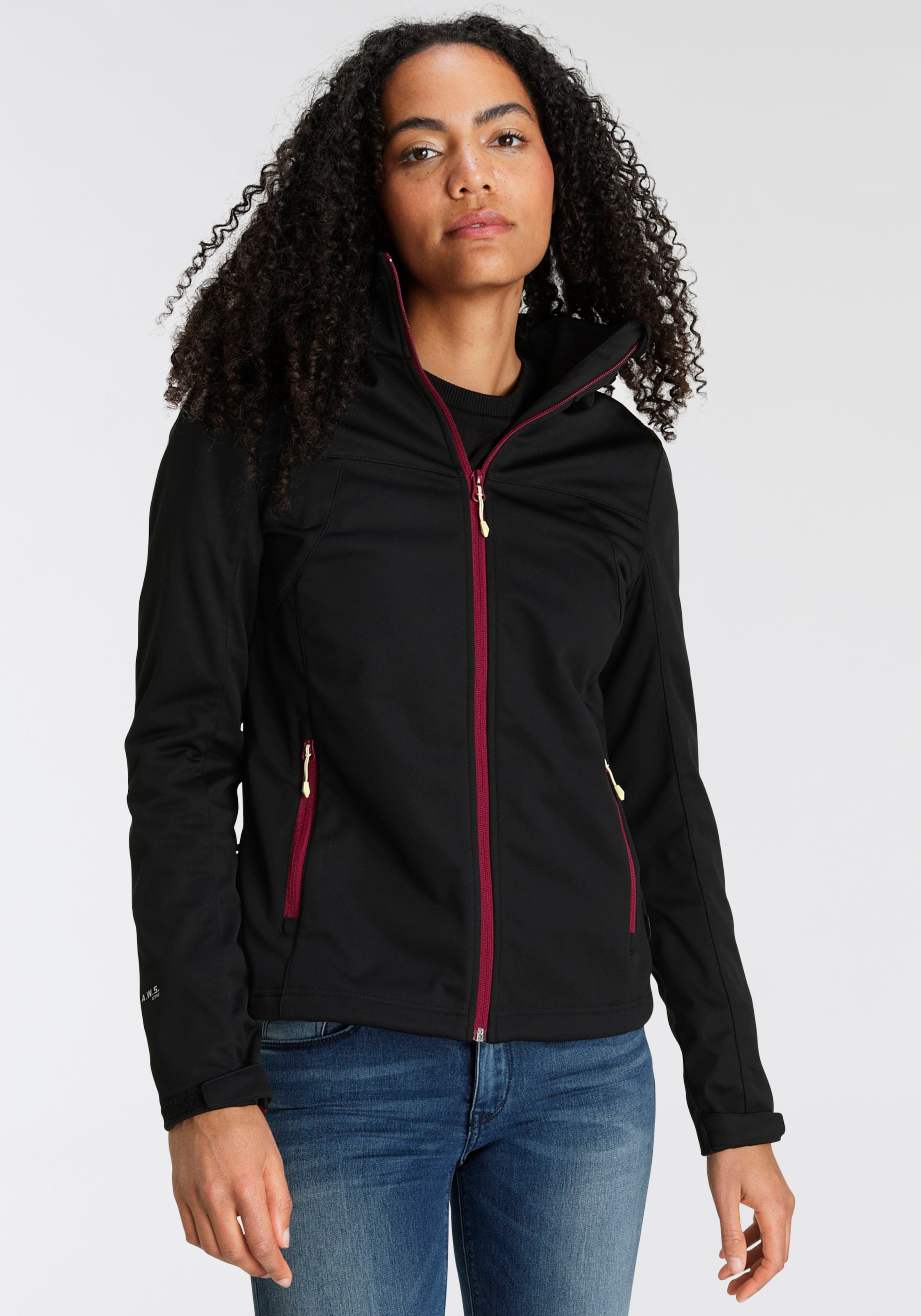 Icepeak Softshelljacke "D SOFTSHELLJACKE BOISE", (1 St.), mit Kapuze, Wasse günstig online kaufen