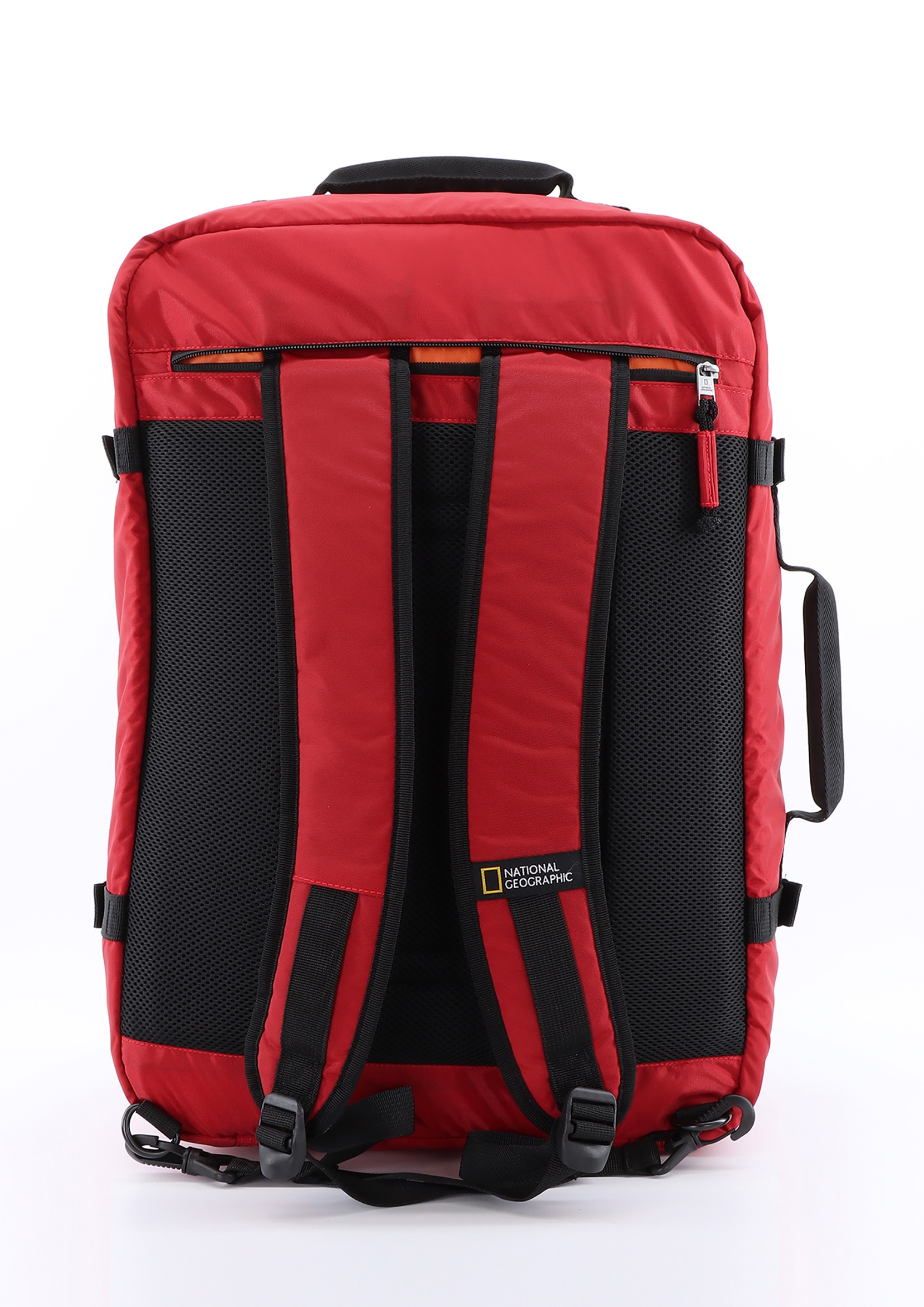 Cityrucksack NATIONAL GEOGRAPHIC "Hybrid", Gr. B/H/T: 36cm, rot, Kunstfaser, Rucksäcke Cityrucksack, mit verstaubaren Trägern 3