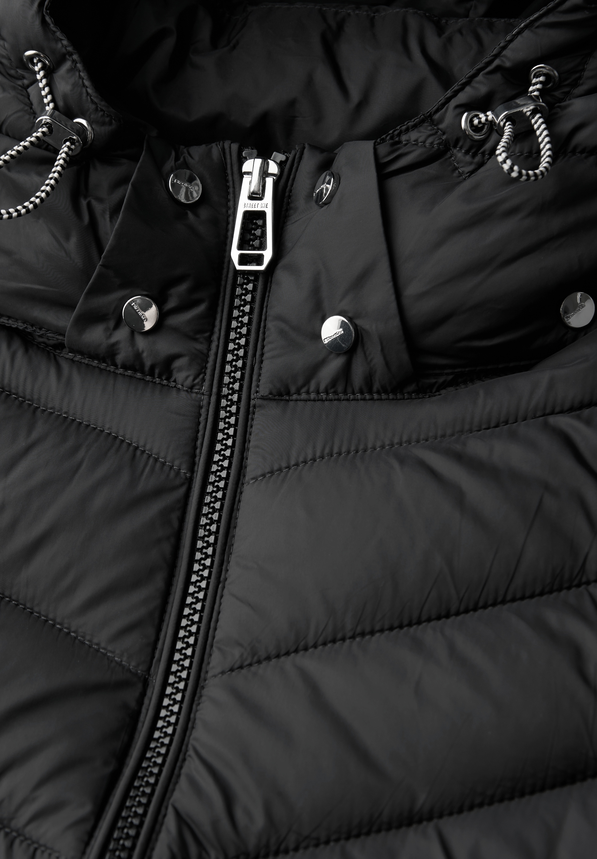 STREET ONE Steppjacke, mit Kapuze, mit Kapuze mit Gummizug