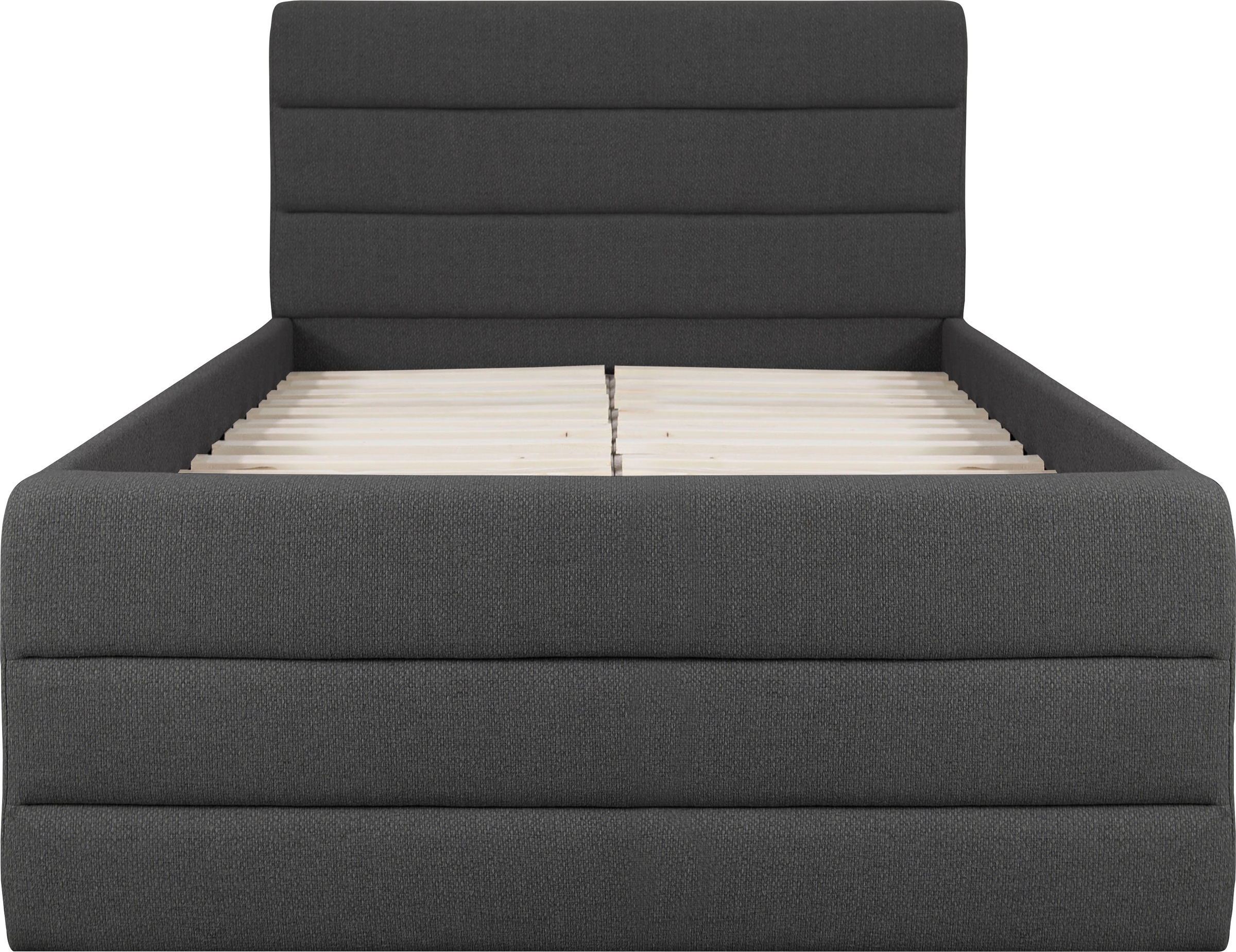 OTTO products Polsterbett »Merrit«, Quernaht im Kopf- und Fußteil, in 5 Breiten, auch in 220 cm Länge