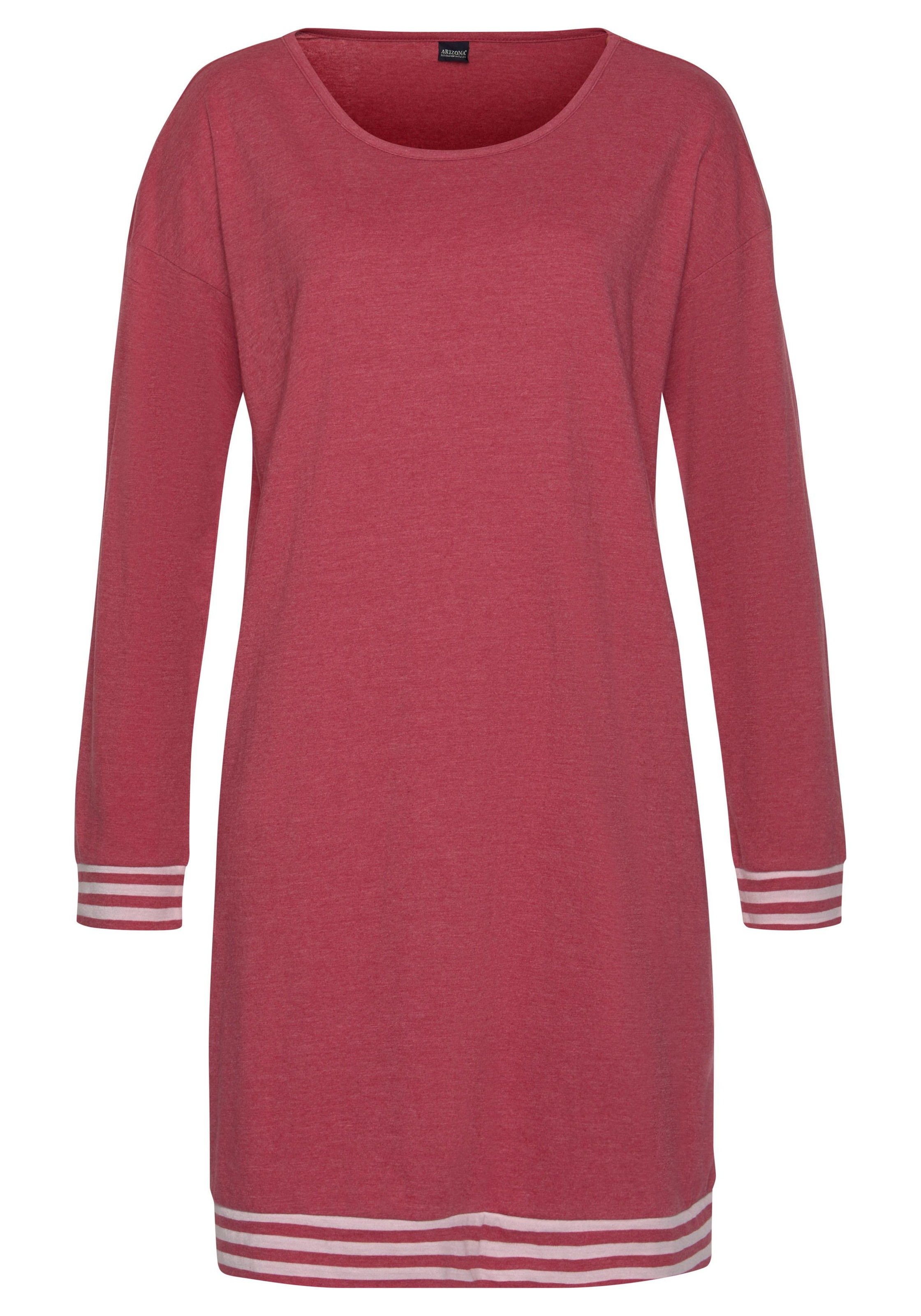 Arizona Nachthemd 1-teilig, mit gestreiften Bündchen günstig online kaufen