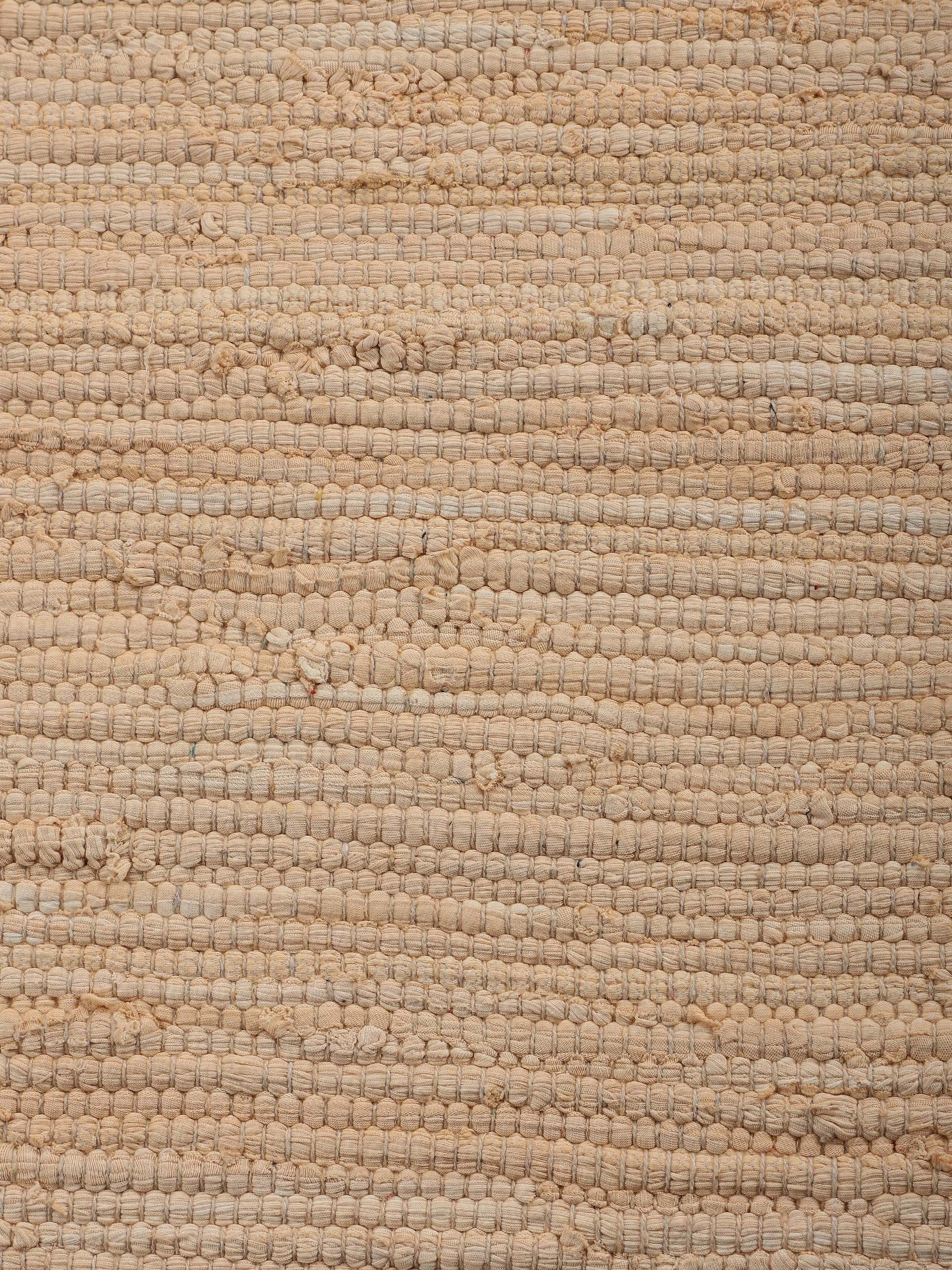 carpetfine Teppich »Kelim Chindi uni«, rechteckig, 5 mm Höhe, Wendeteppich, reine Baumwolle, handgewebt, Uni-Farben, mit Fransen