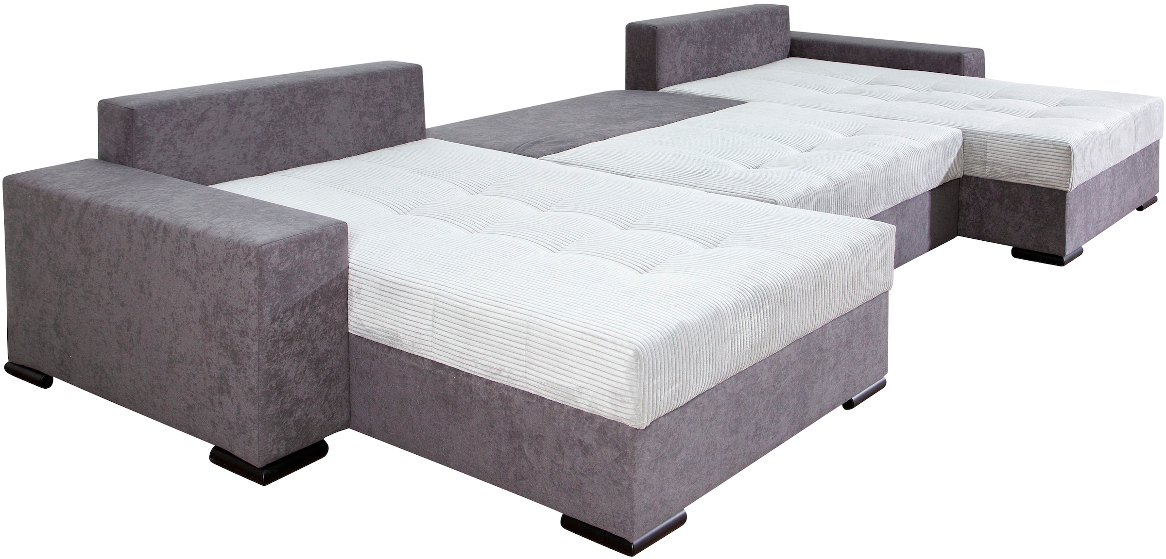 COLLECTION AB Wohnlandschaft »XXXL-Josy Relax U-Form Breite 352 cm, mit 2 gleich großen Recamieren«, inkl. Bettfunktion, Bettkasten, mit 4 Rückenkissen in zwei Größen