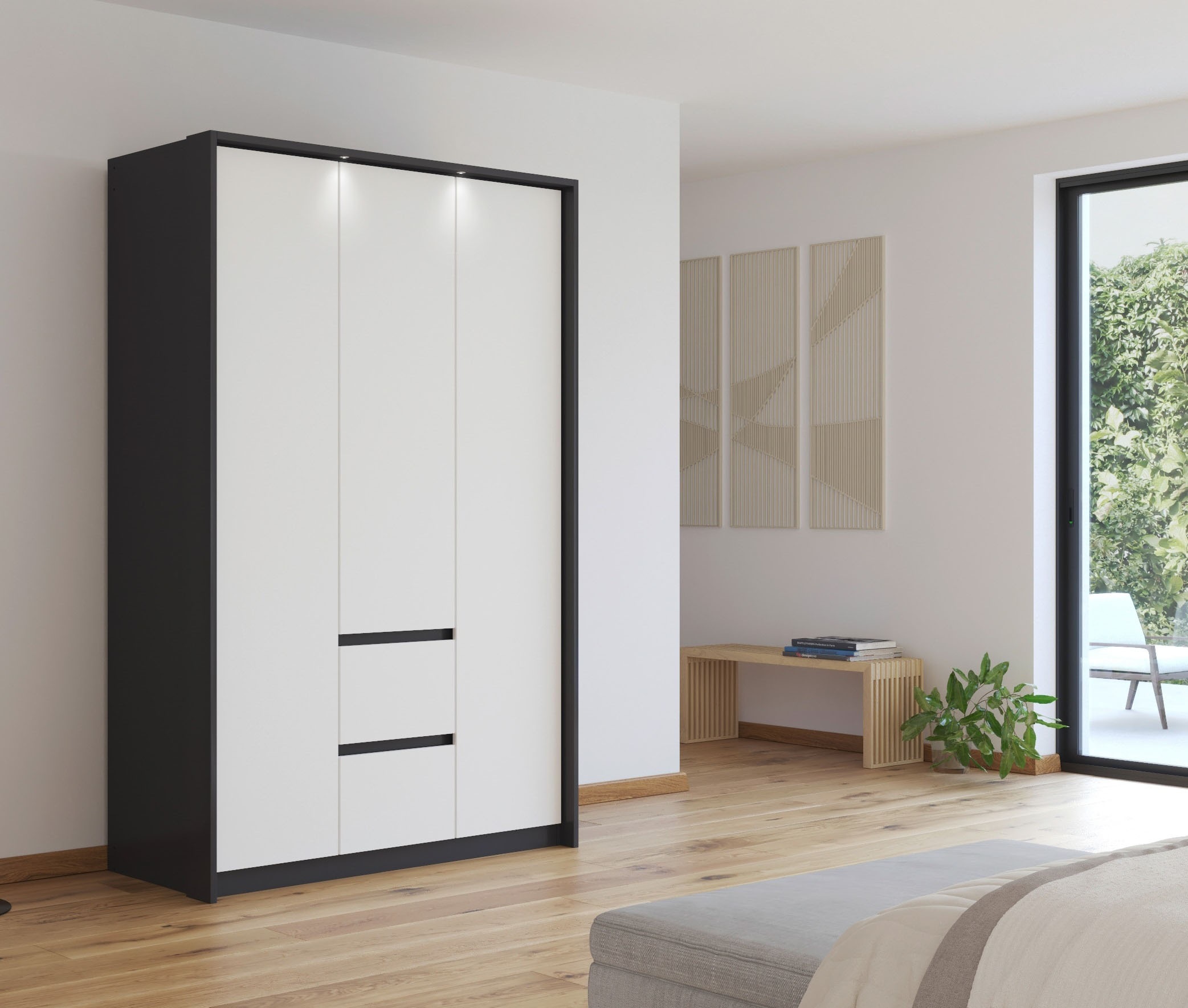 rauch Drehtürenschrank "Mainz mit Passepartout" optional mit Beleuchtung, A günstig online kaufen