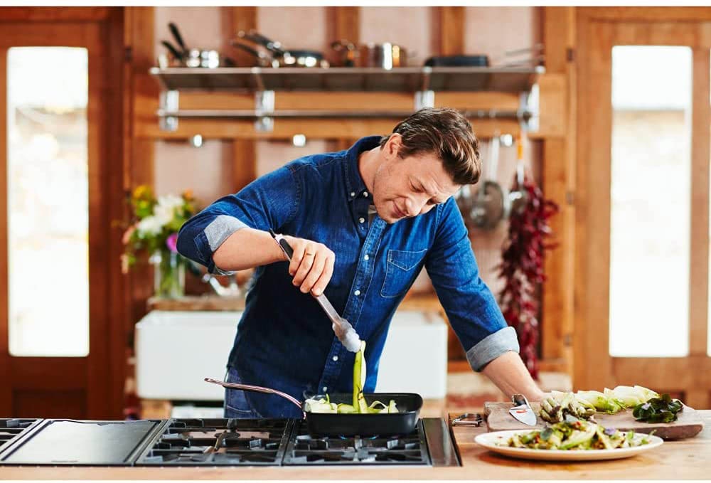 Tefal Wok »Tefal by Jamie Oliver Premium«, Aluminiumguss, (1 tlg.),  Aluguss, Antihaftversiegelung, Thermo-Spot, alle Herdarten, Induktion  bestellen | BAUR