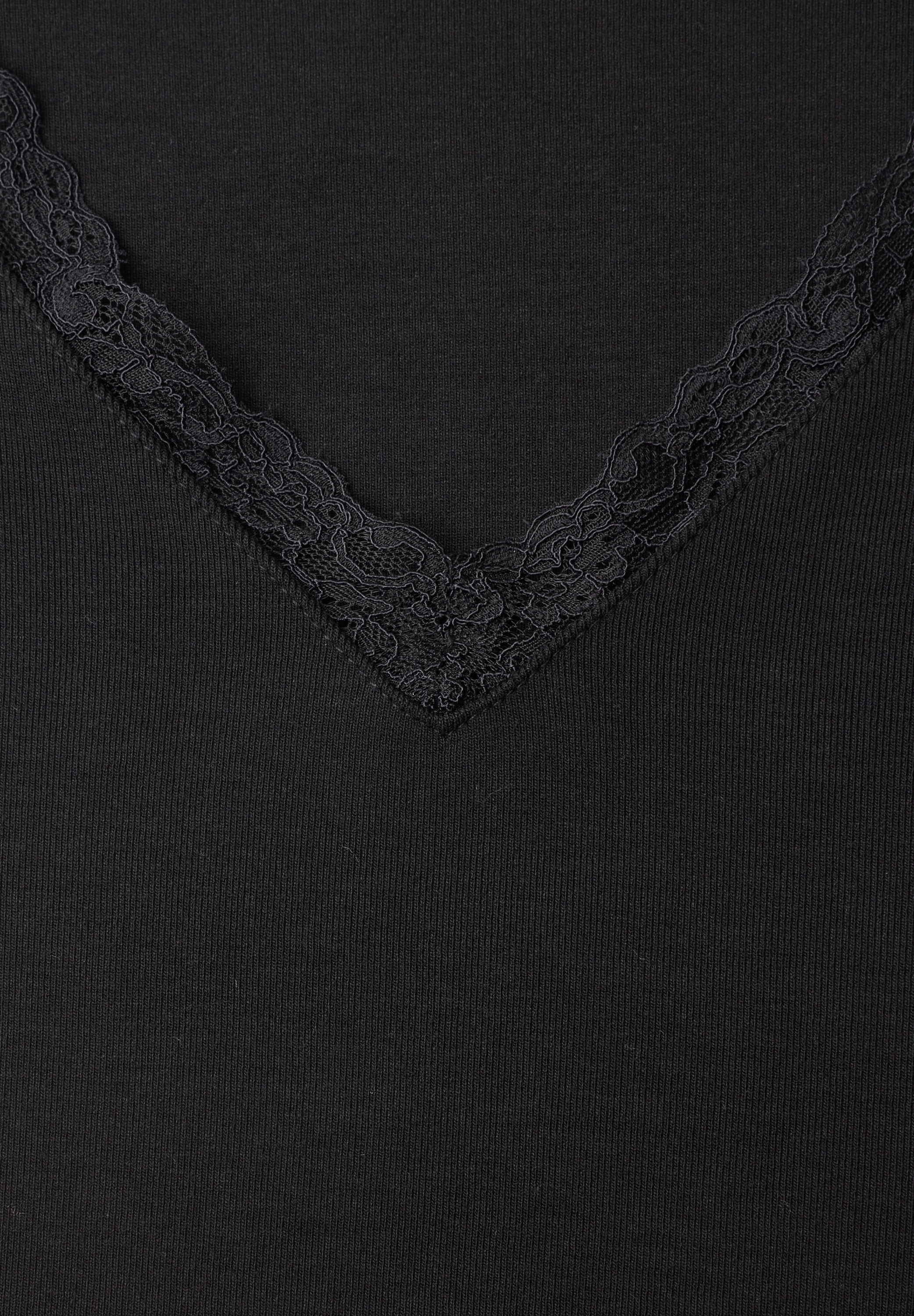 STREET ONE Langarmshirt aus softem Materialmix