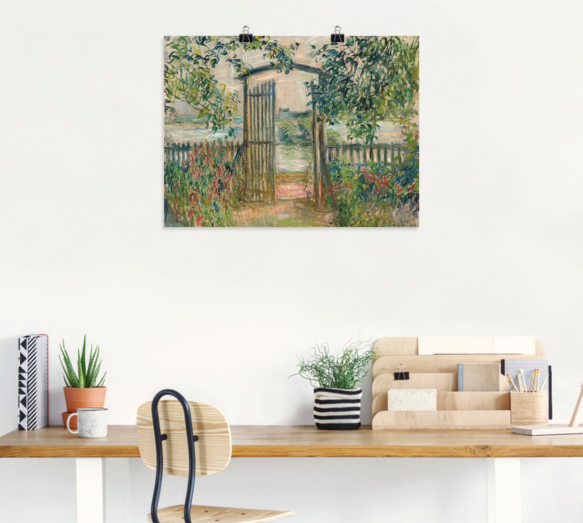 Artland Wandbild »Das Gartentor in Vetheuil«, Garten, (1 St.), als Leinwandbild, Poster in verschied. Größen