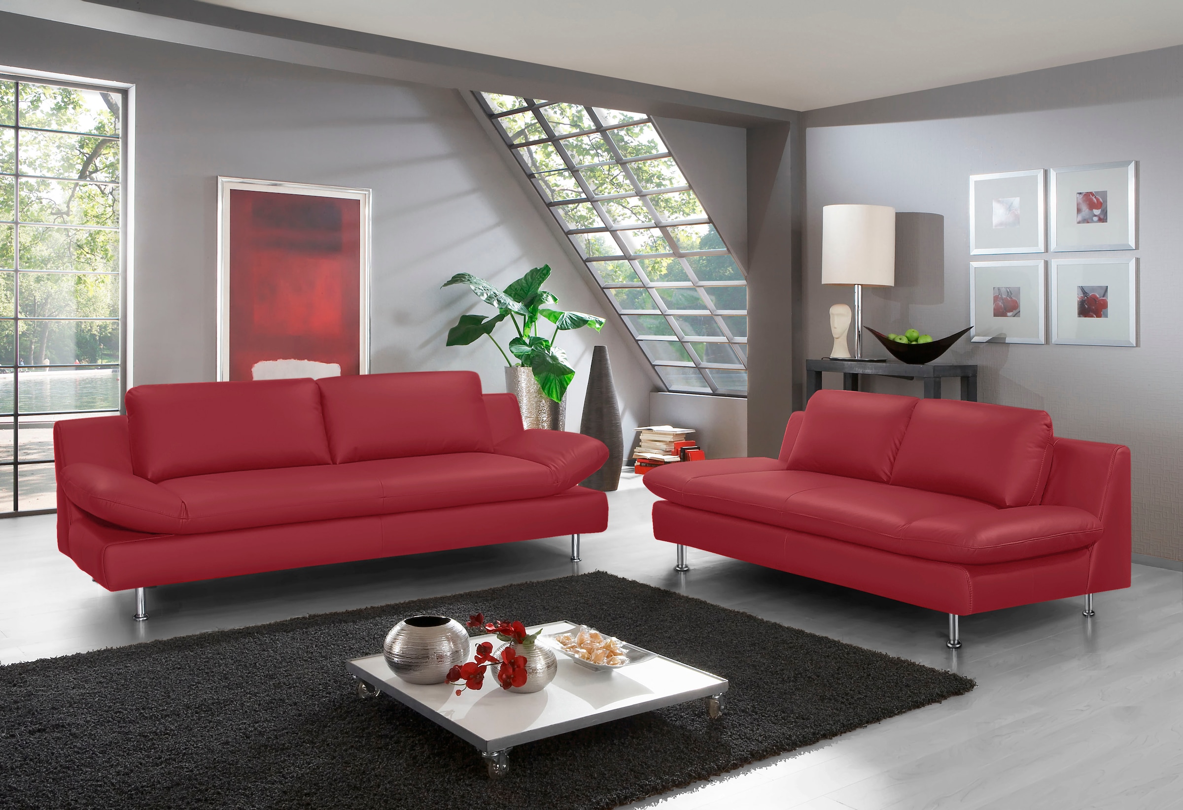 PLACES OF STYLE Polstergarnitur "Redding" Set, 2 Stk. tlg. bestehend aus 2- günstig online kaufen