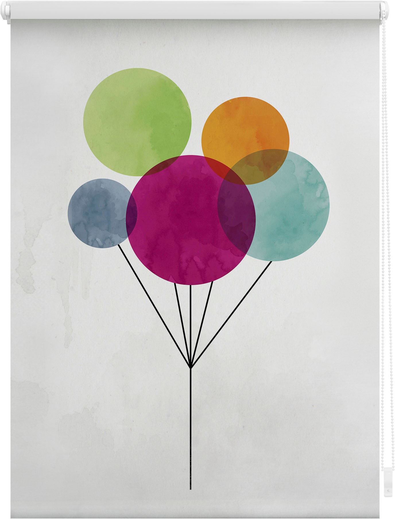 BAUR freihängend, Lichtschutz, ohne | bedruckt LICHTBLICK Ballon«, Bohren, ORIGINAL Motiv »Klemmfix Seitenzugrollo