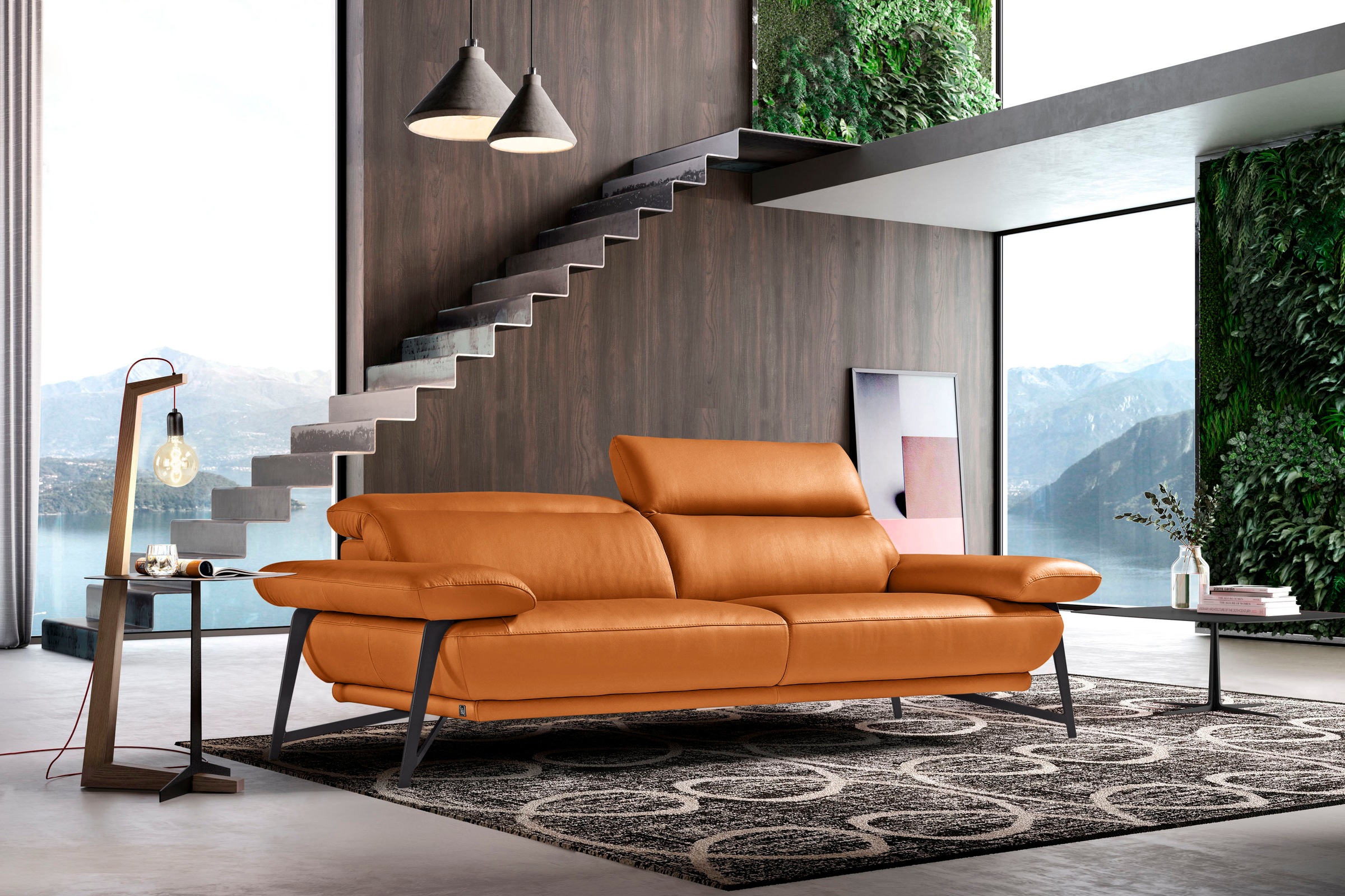 Egoitaliano Sofa "Anais, Design mit hohem Sitzkomfort, Fußfarbe schattengra günstig online kaufen