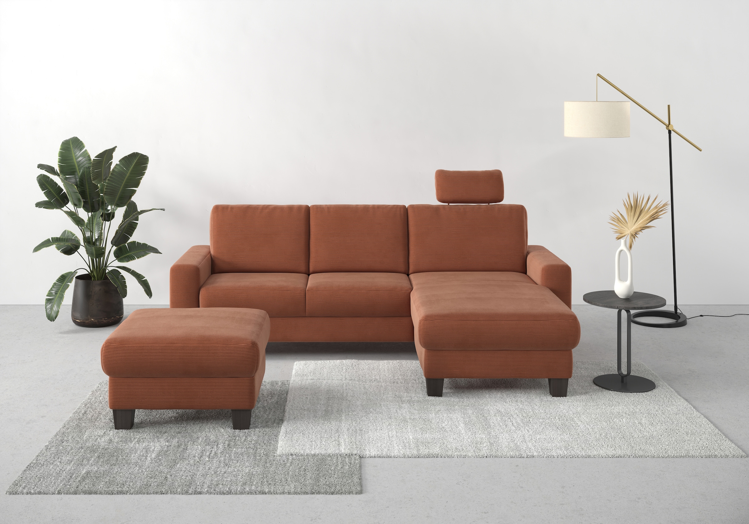 Home affaire Ecksofa "Summer L-Form", mit Recamiere, mit oder ohne Bettfunk günstig online kaufen