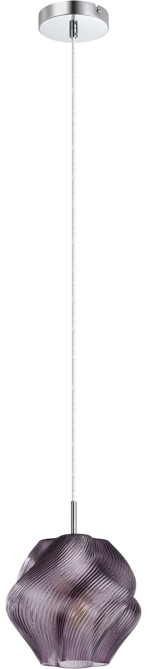 EGLO Hängeleuchte »VICENNE« E27 1 Stk. Pendelleuchte, chrom Glas, Lampe, Hängelampe, Ø 22 cm, Wohnzimmer