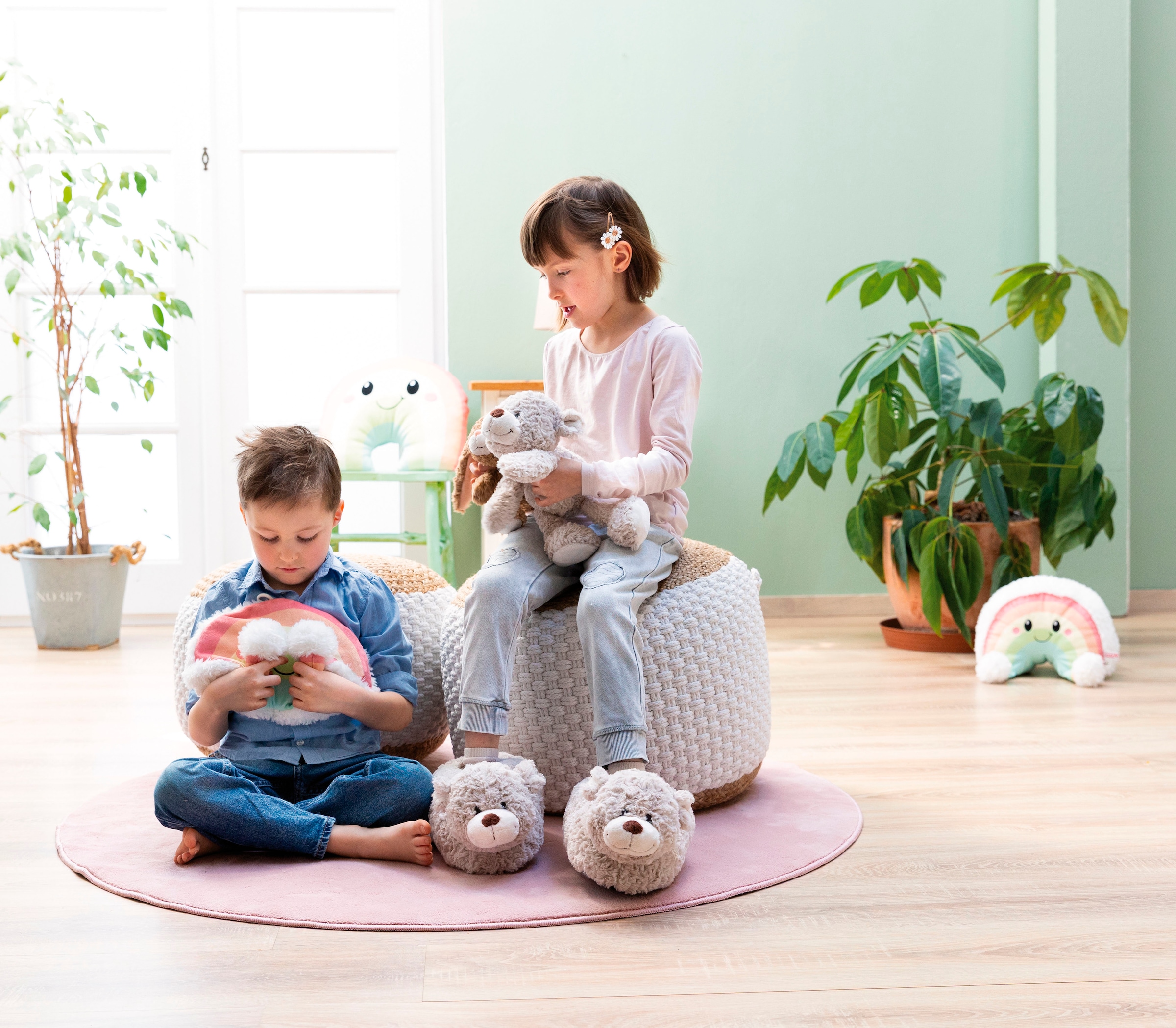 Nici Kuscheltier »Classic Bear, Hase Lopino, 30 cm liegend«, liegend; enthält recyceltes Material (Global Recycled Standard)