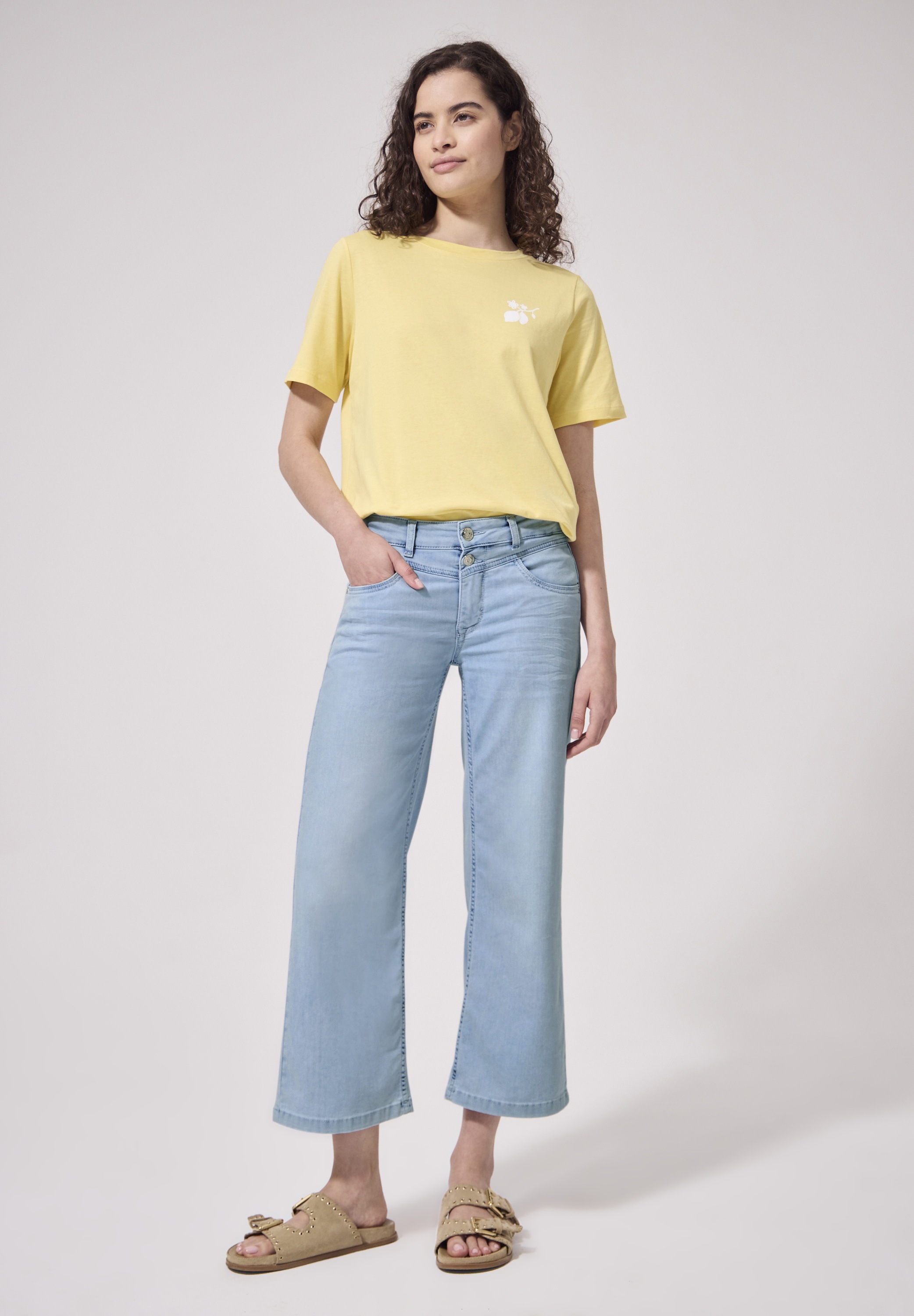STREET ONE STUDIO Loose-fit-Jeans mit Wide Legs