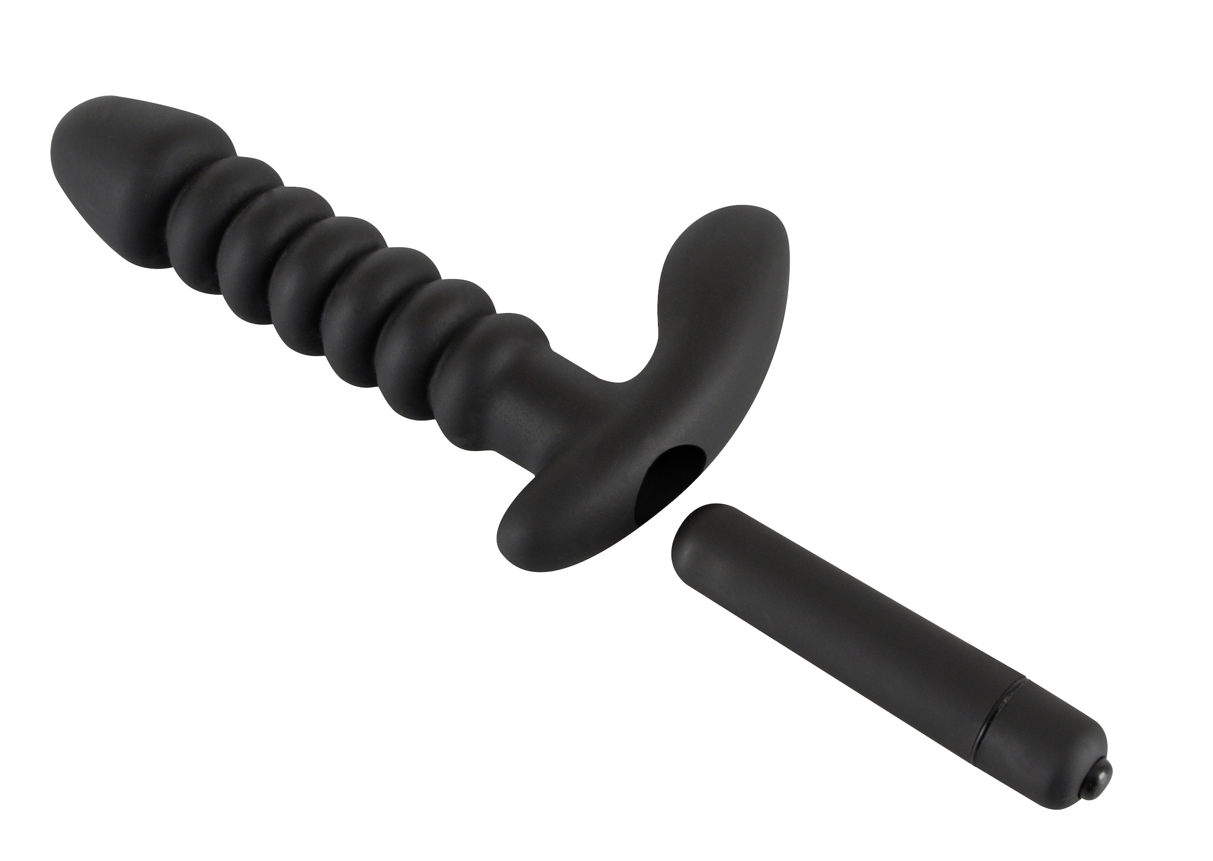 BLACK VELVETS Vibrator »vibrierender Analplug Vibrating plug medium«