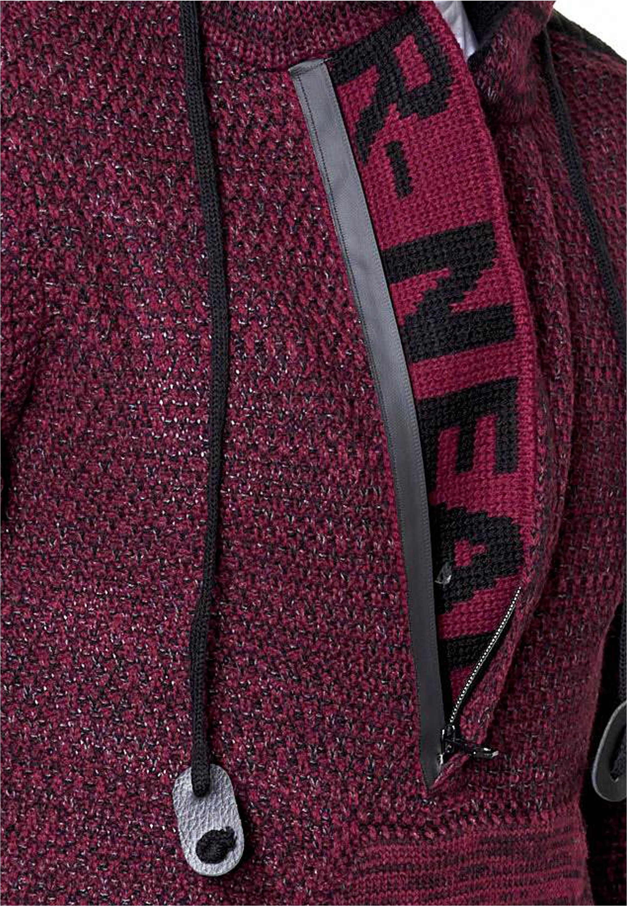Thumbnail - Rusty Neal Kapuzensweatshirt "Knitwear", mit praktischem Reißverschluss