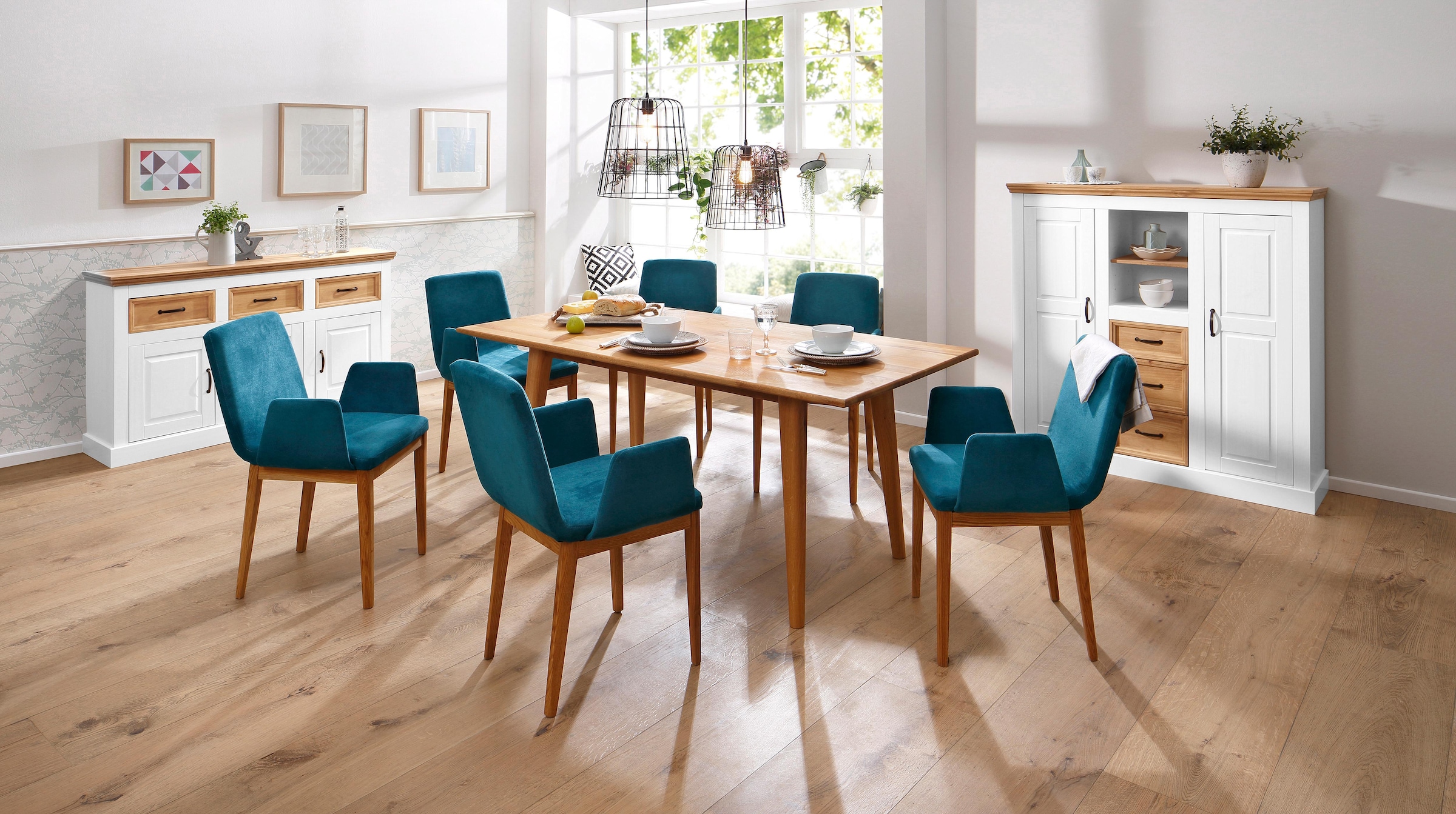 Home affaire Sideboard »Selma«, Kommode aus massivem Kiefernholz, Breite 145 cm