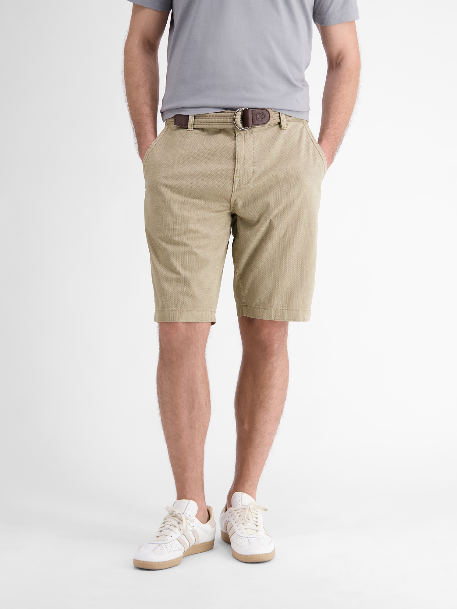 LERROS Bermudas »LERROS Chino-Bermuda mit Gürtel«, (Set)