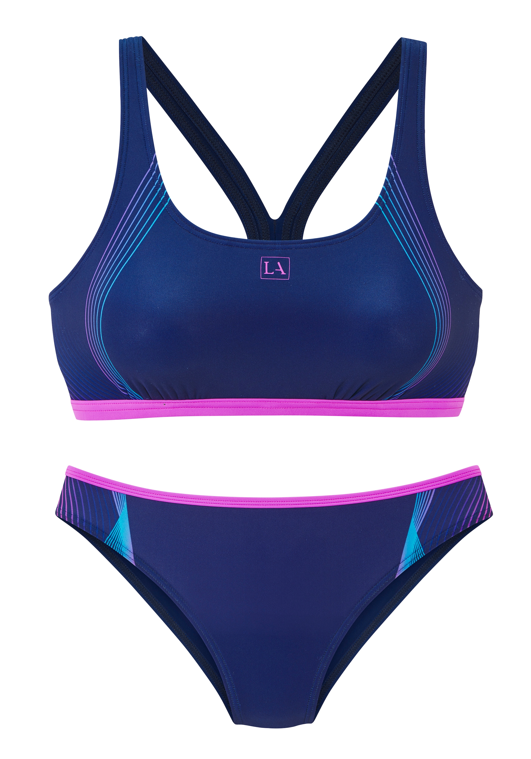 LASCANA ACTIVE Bustier-Bikini mit kontrastfarbenen Details