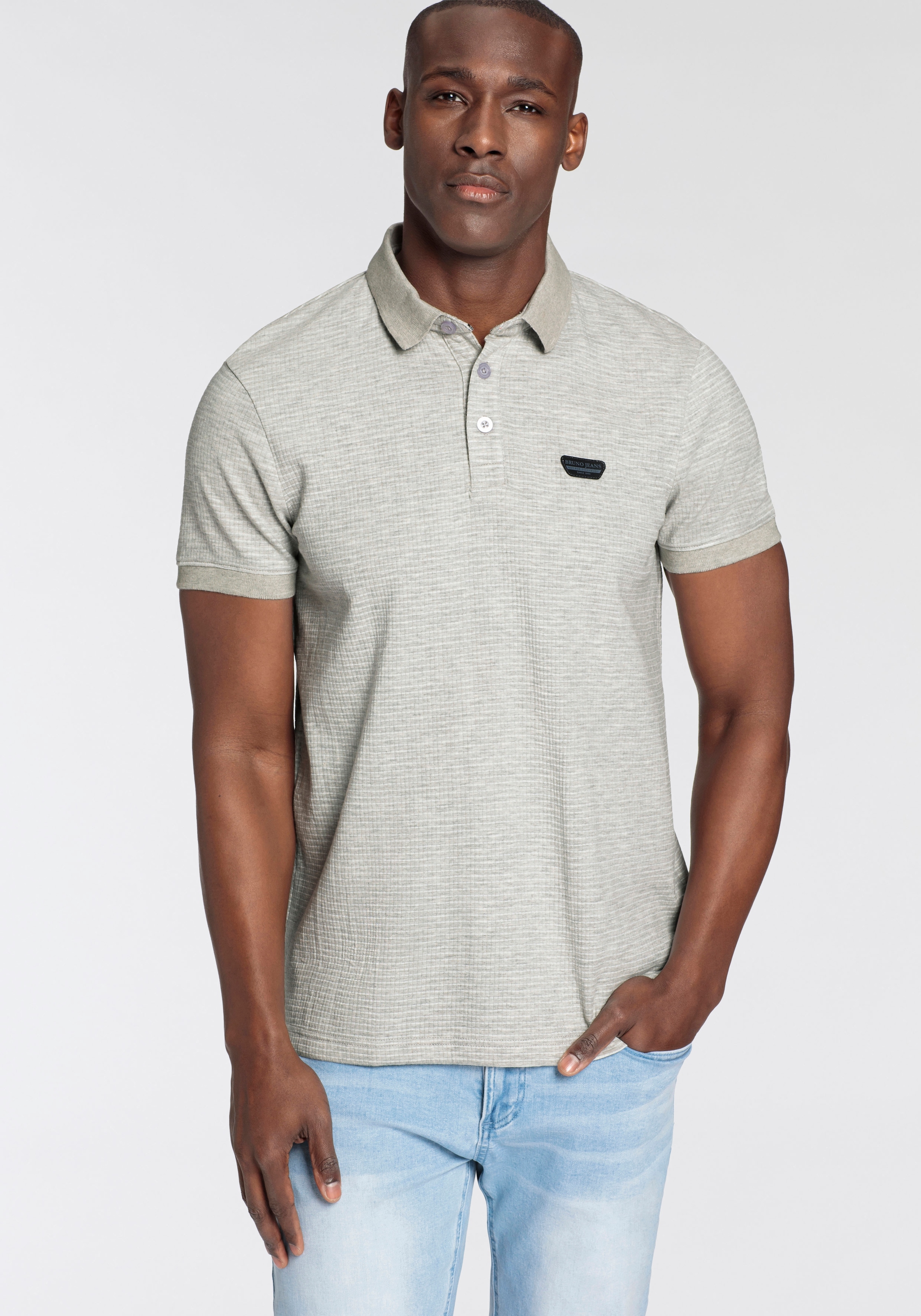 Bruno Banani Poloshirt, mit besonderer Materialstruktur