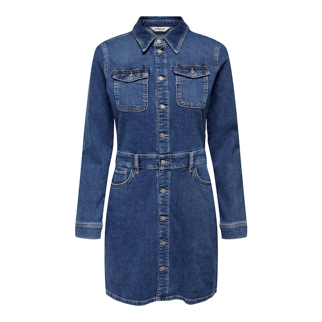 ONLY Jeanskleid »ONLANNIKA LS STRETCH DNM DRESS TAI« online bestellen | BAUR