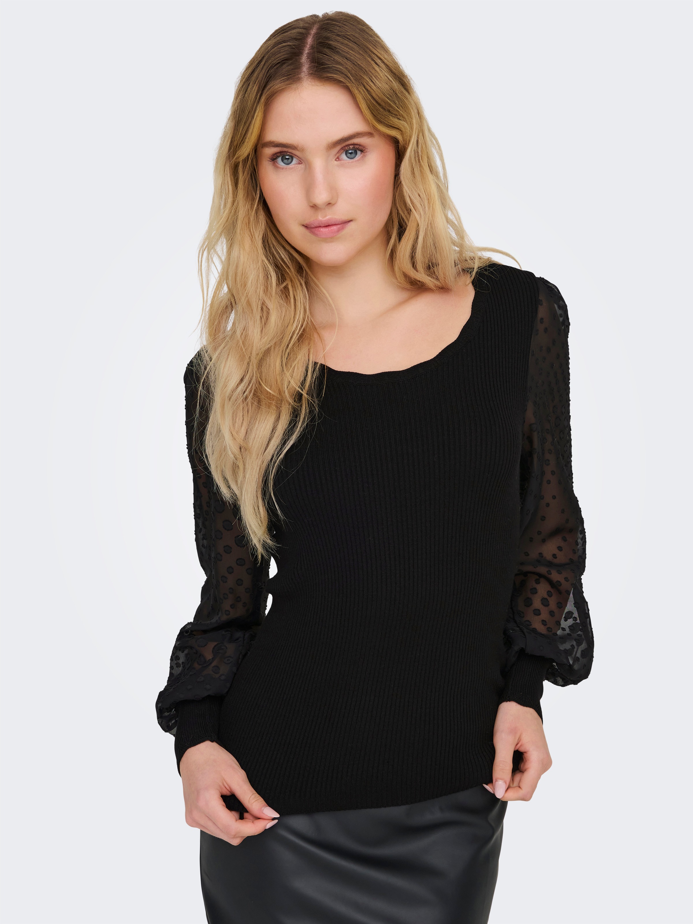 ONLY Rundhalspullover »ONLJULIE LIFE LS MIX O-NECK CC KNT«