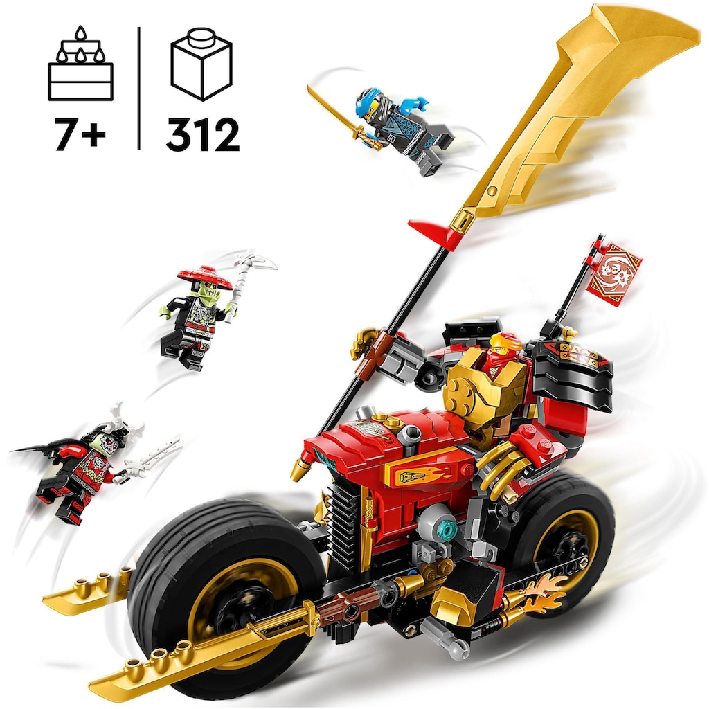 LEGO® Konstruktionsspielsteine »Kais Mech-Bike EVO (71783), LEGO® NINJAGO«, (312 St.)